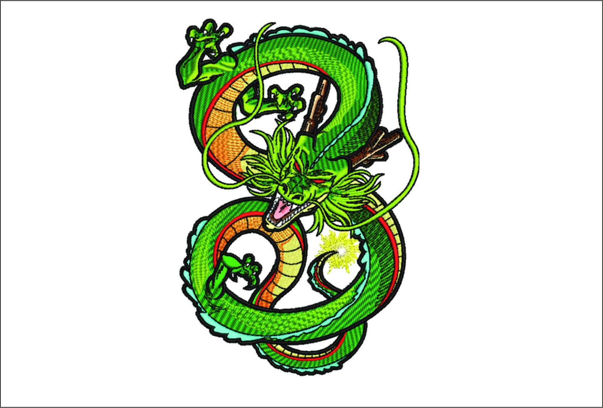 Sheng Long Dragon Ball- Elegant embroidery design file - instant download