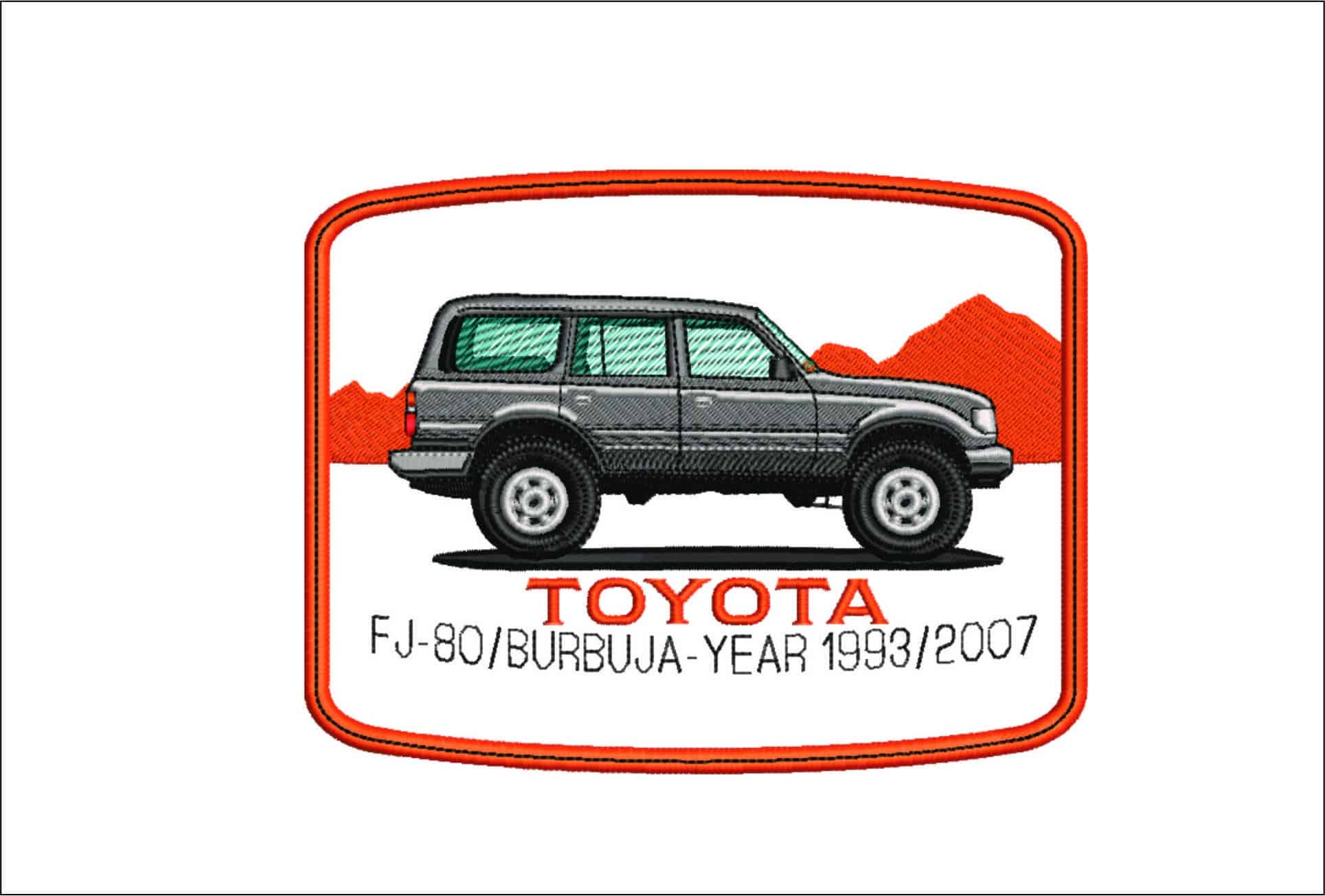 Toyota Burbuja Frame- Elegant embroidery design file - instant download