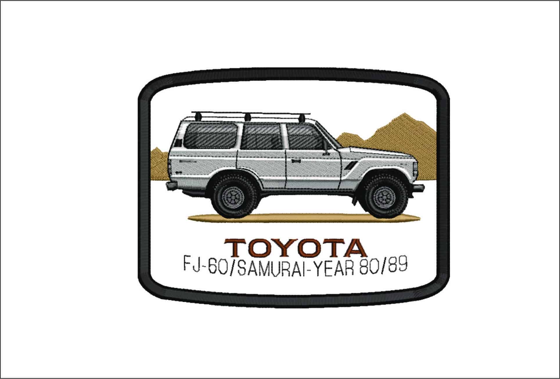 Toyota FJ Samurai- Elegant embroidery design file - instant download