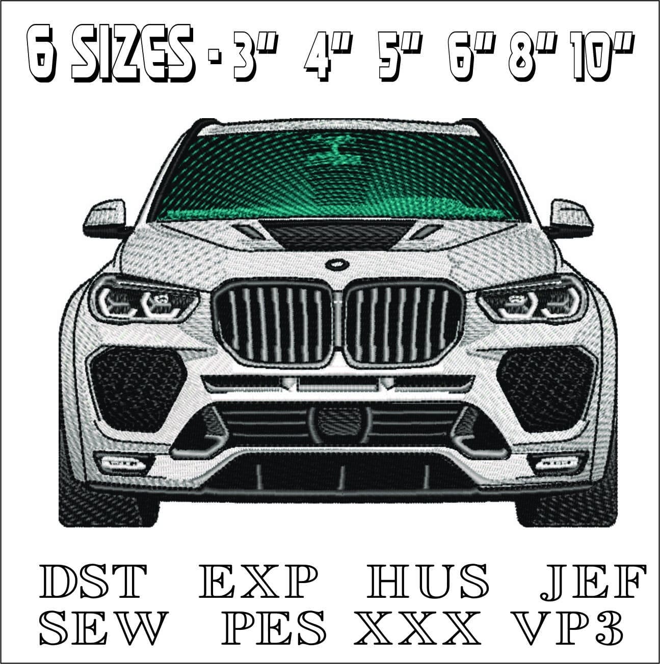 X5 MSport BMW- Elegant embroidery design file - instant download — view 2
