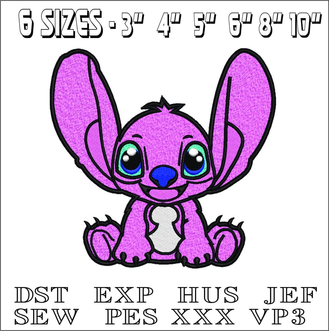 Angel - Lilo and Stitch- Elegant embroidery design file - instant download — view 2