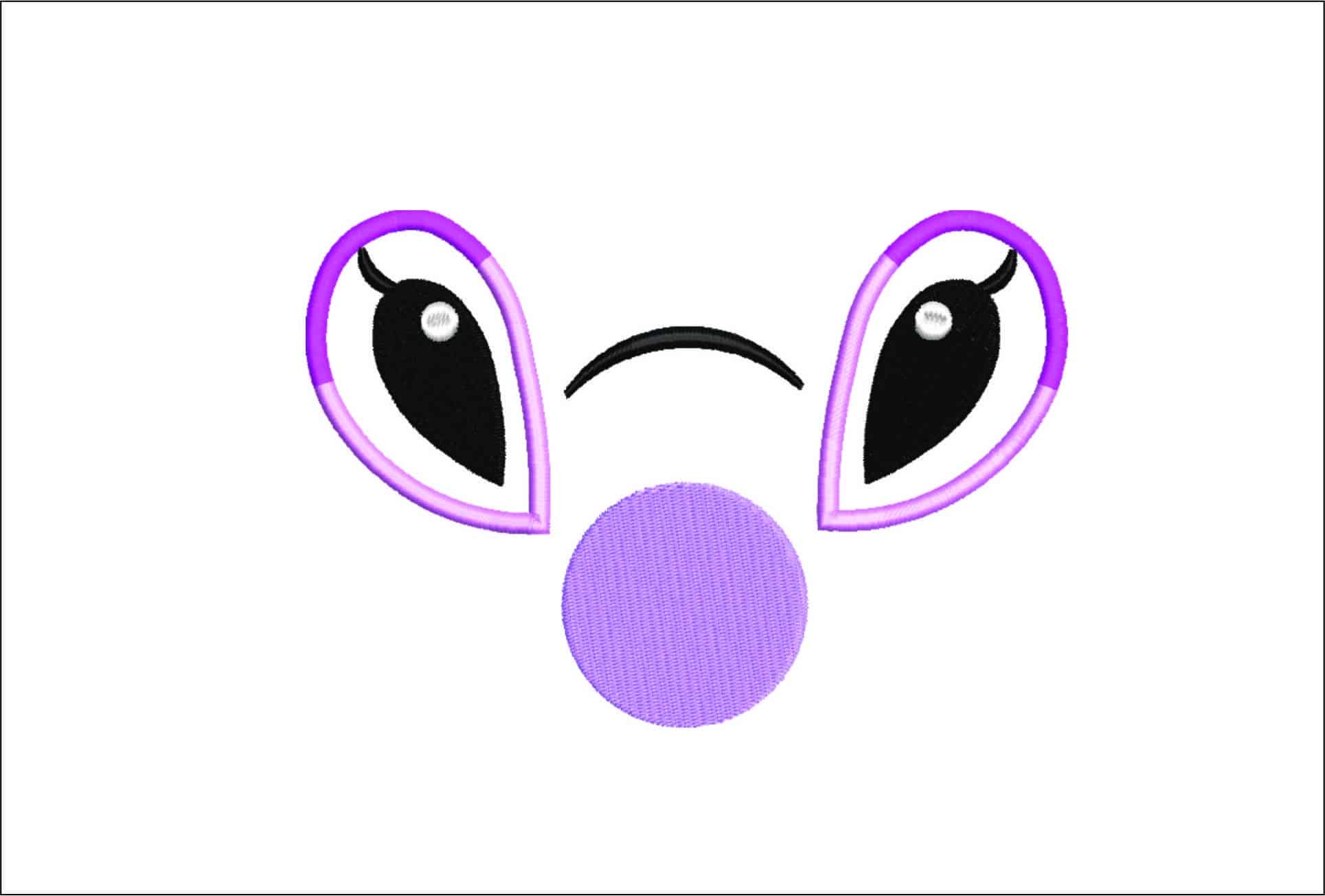Angel Face - Lilo and Stitch- Elegant embroidery design file - instant download