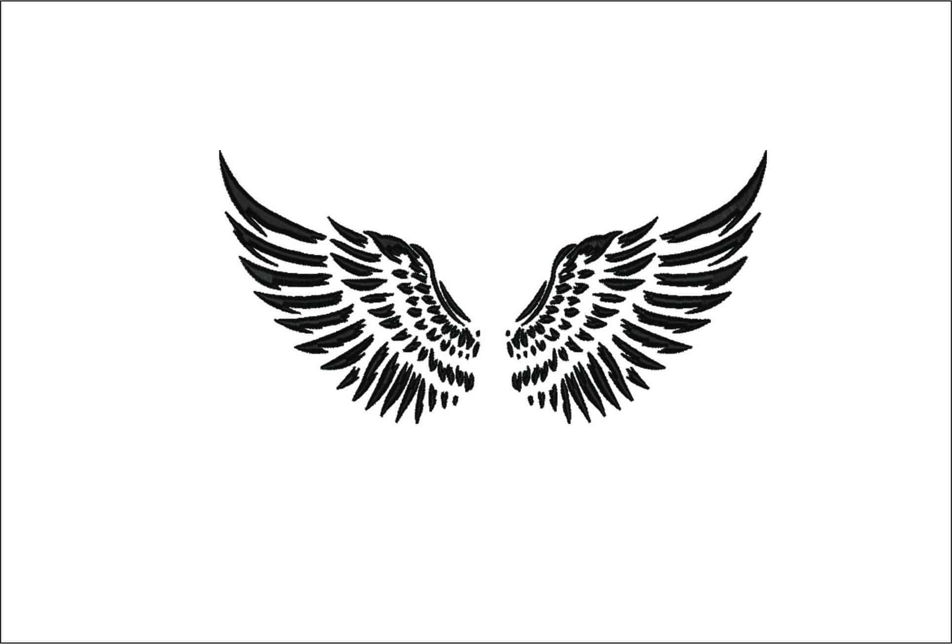 Angel Wings- Elegant embroidery design file - instant download