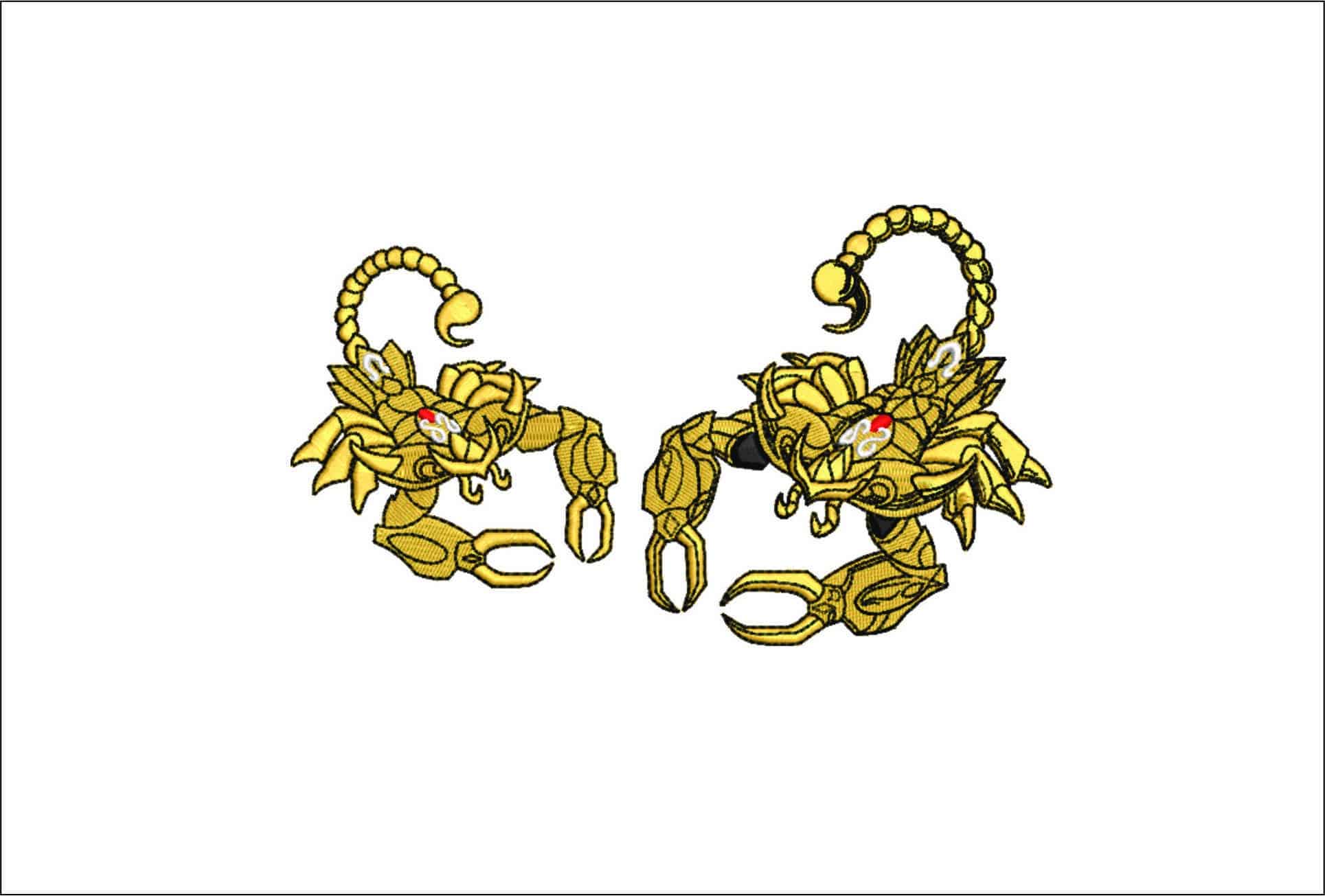 Armoured Scorpions - Anime- Elegant embroidery design file - instant download