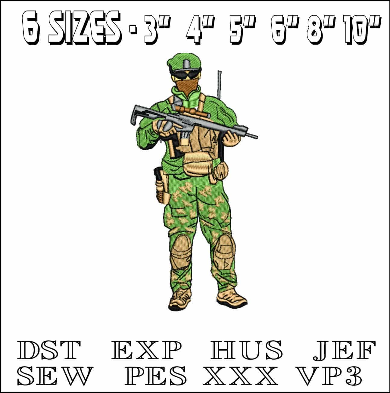 Army Ranger- Elegant embroidery design file - instant download — view 2