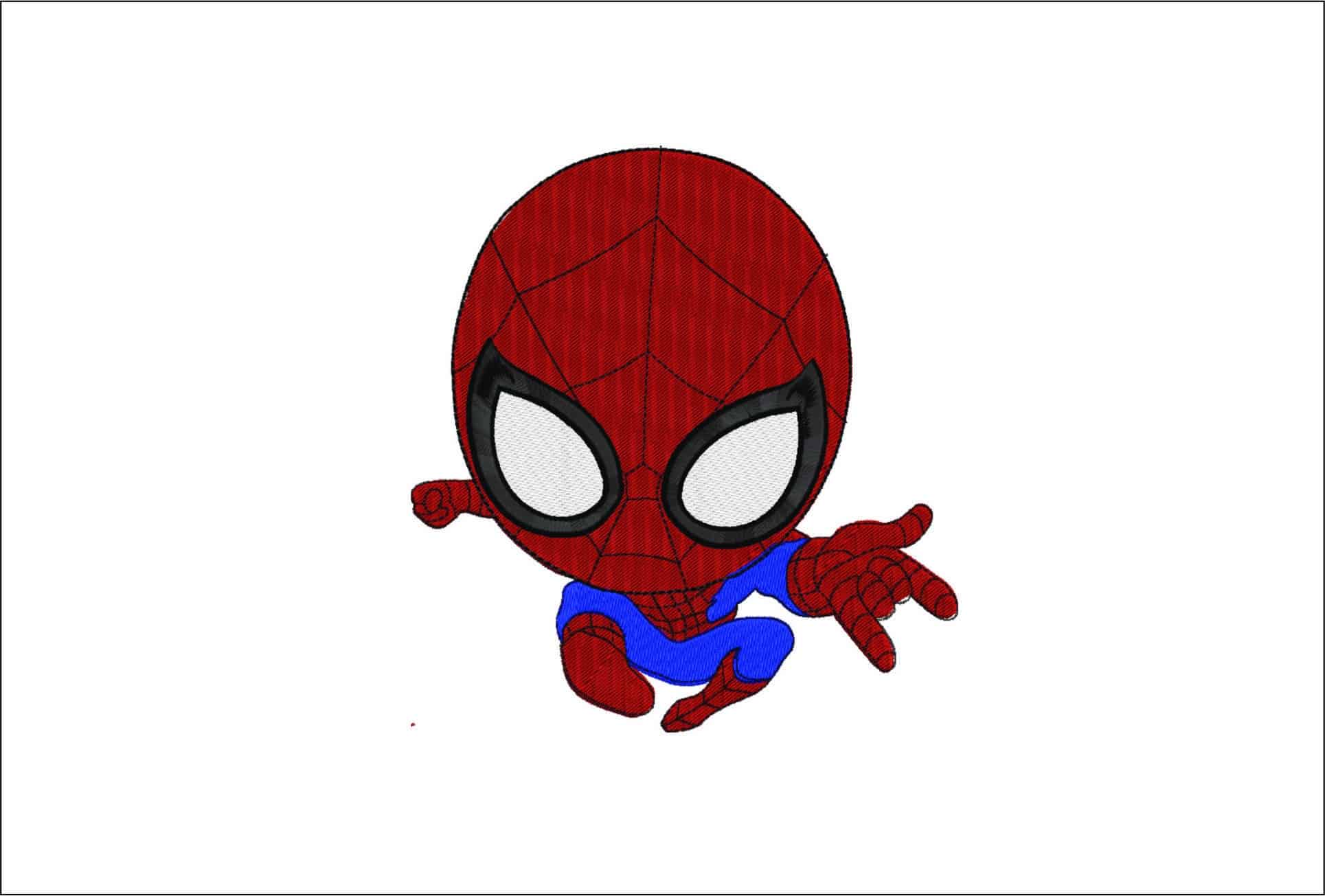 Baby Spiderman Shooting- Elegant embroidery design file - instant download