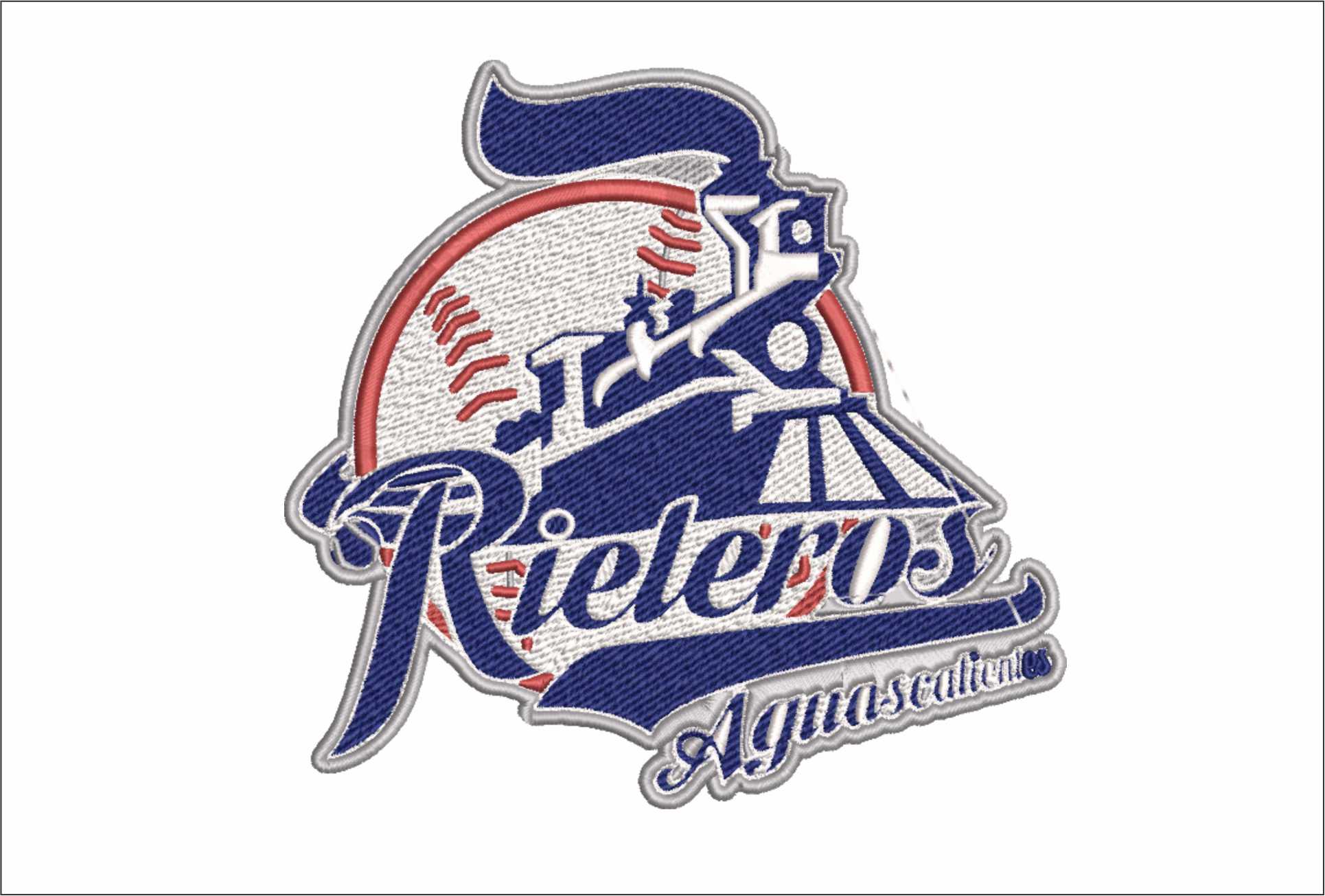 Aguascalientes-Rieleros-logo- Elegant embroidery design file - instant download