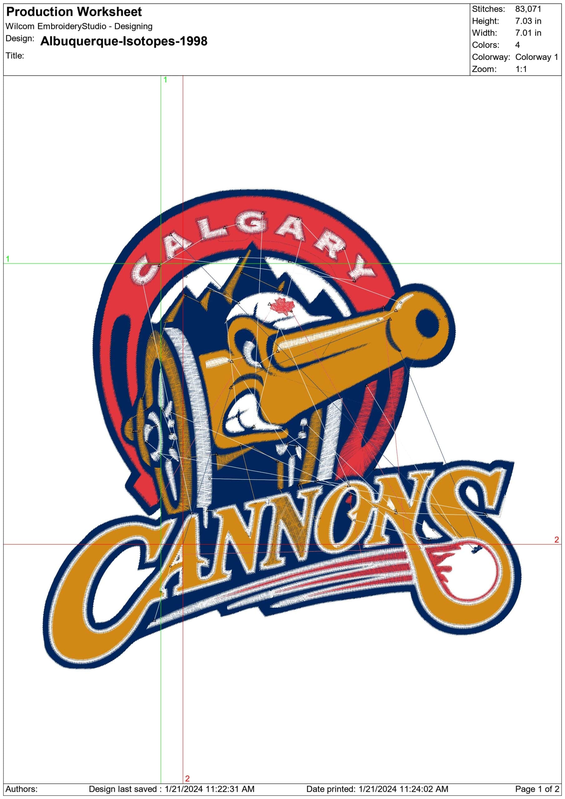 Albuquerque-Isotopes-Logo-1998- Elegant embroidery design file - instant download — view 4