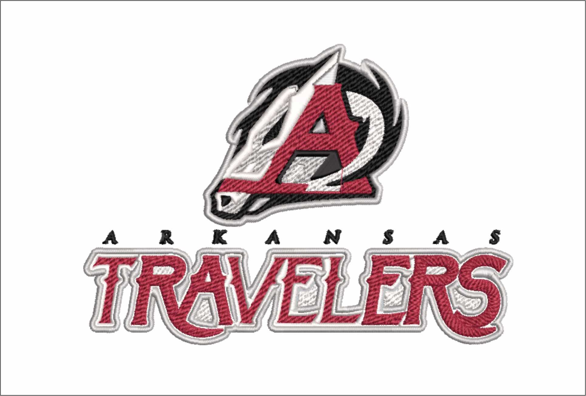 Arkansas-Travelers-logo- Elegant embroidery design file - instant download