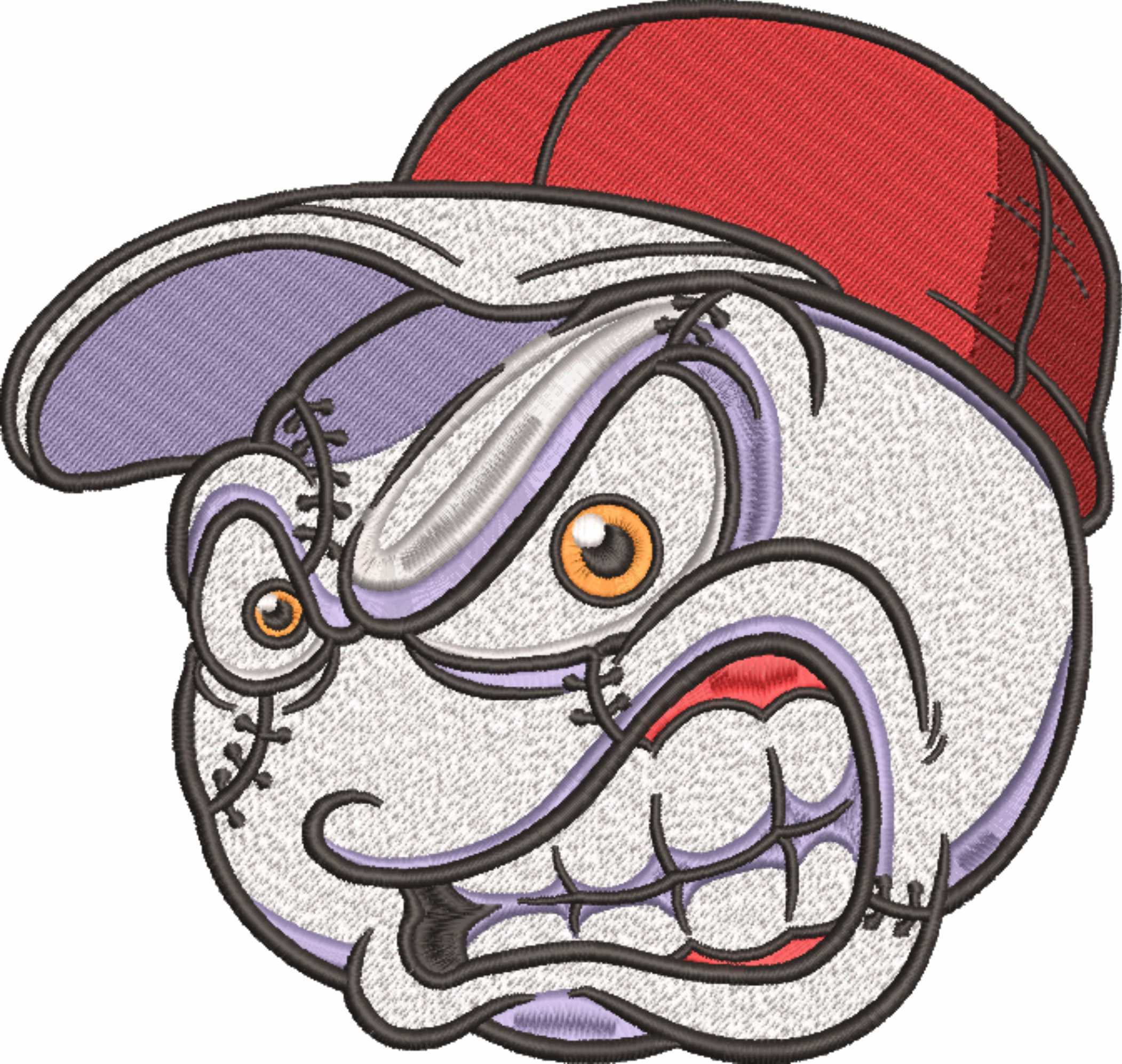 Cartoon Baseball- Elegant embroidery design file - instant download
