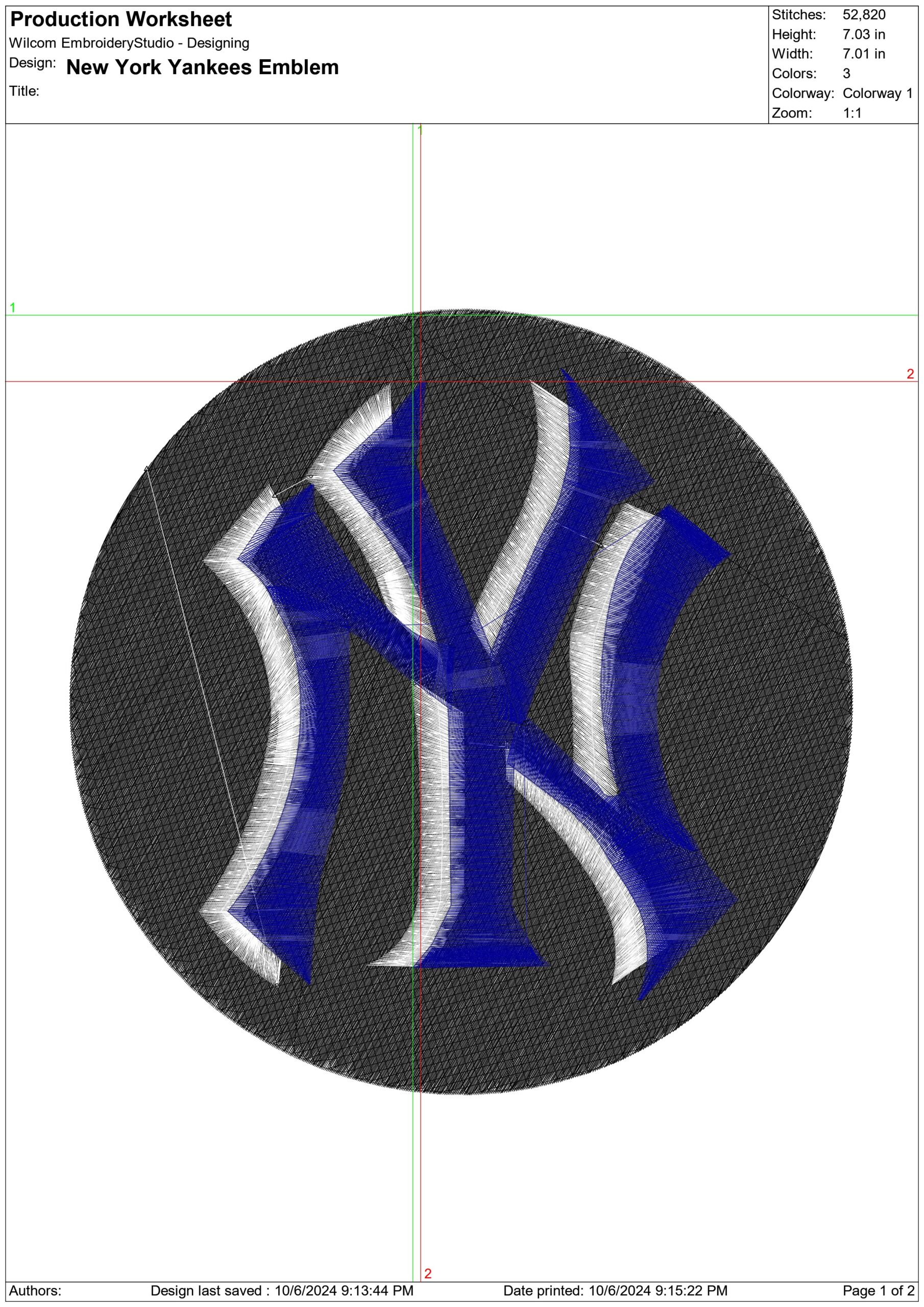New York Yankees Emblem- Elegant embroidery design file - instant download — view 3