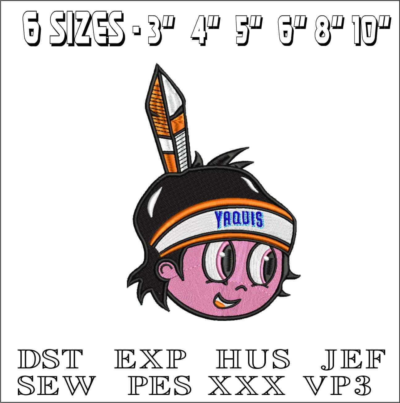 Pheonix Yaquis- Elegant embroidery design file - instant download — view 2