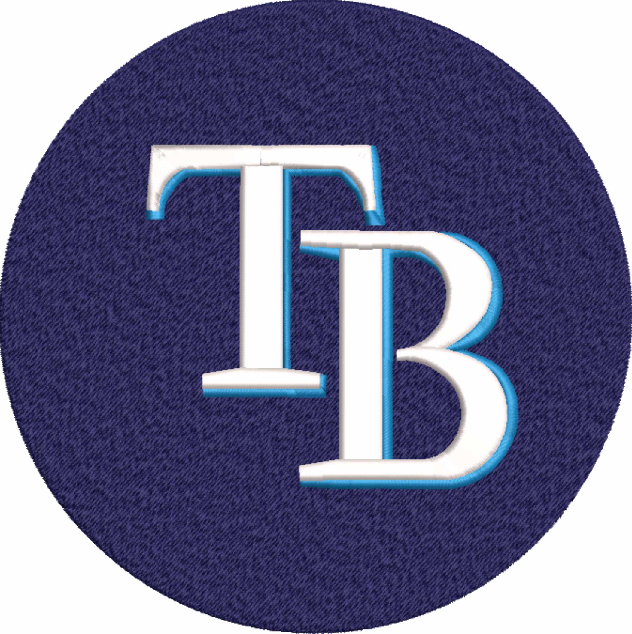 Tampa Bay Rays Emblem- Elegant embroidery design file - instant download