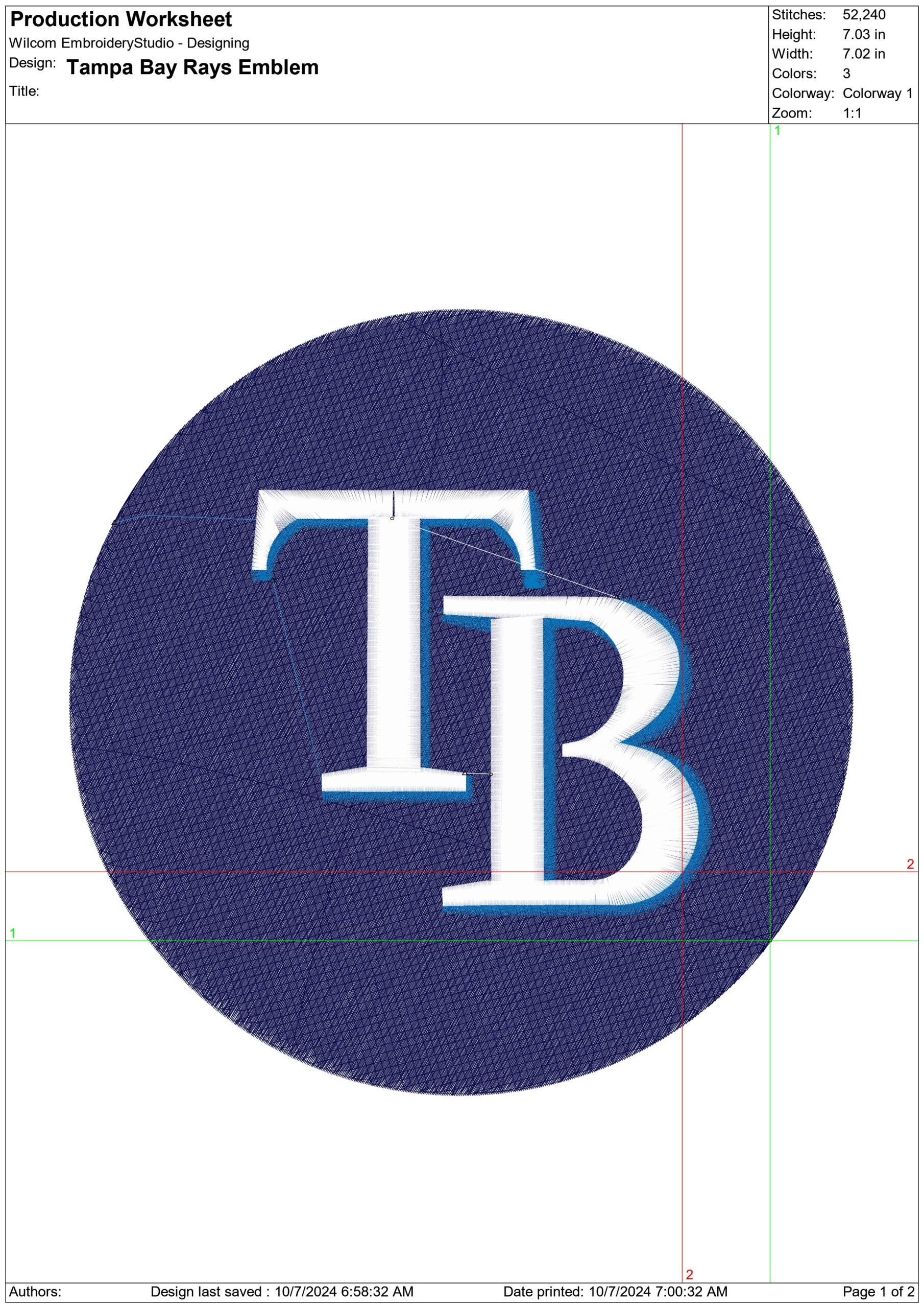 Tampa Bay Rays Emblem- Elegant embroidery design file - instant download — view 4