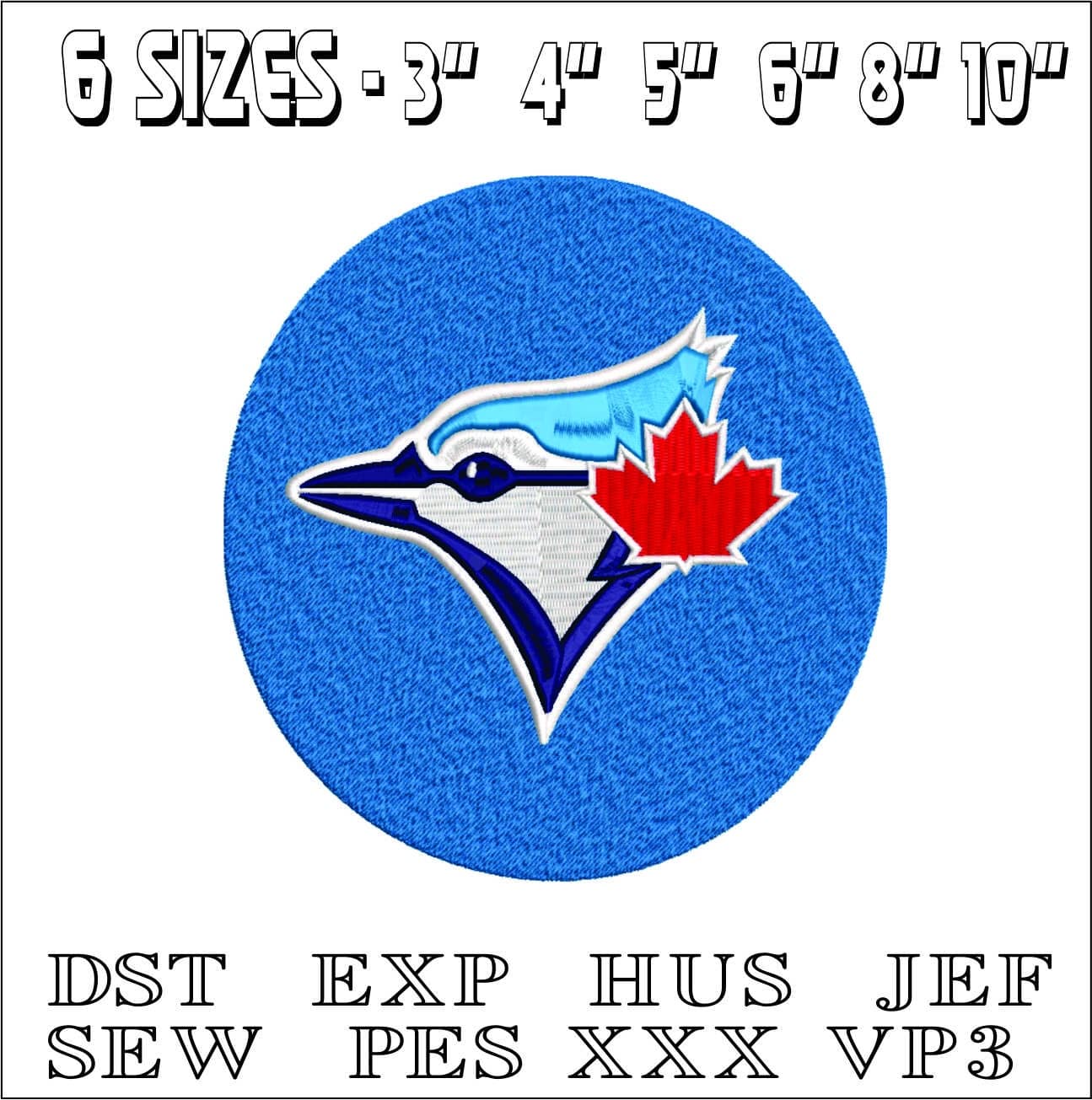 Toronto Blue Jays Emblem- Elegant embroidery design file - instant download — view 2