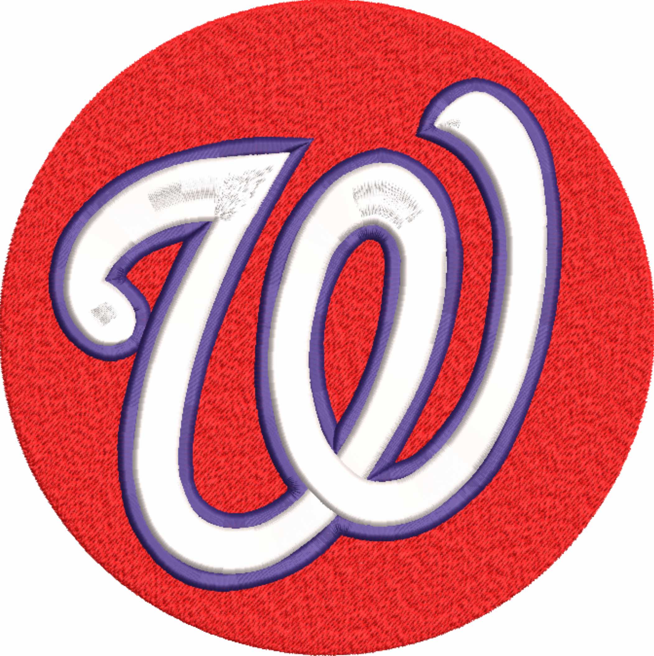 Washington Nationals Emblem- Elegant embroidery design file - instant download