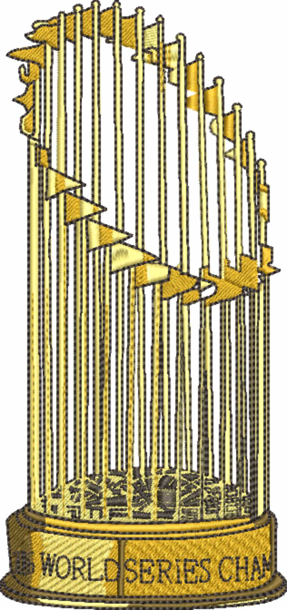 World series trophy- Elegant embroidery design file - instant download