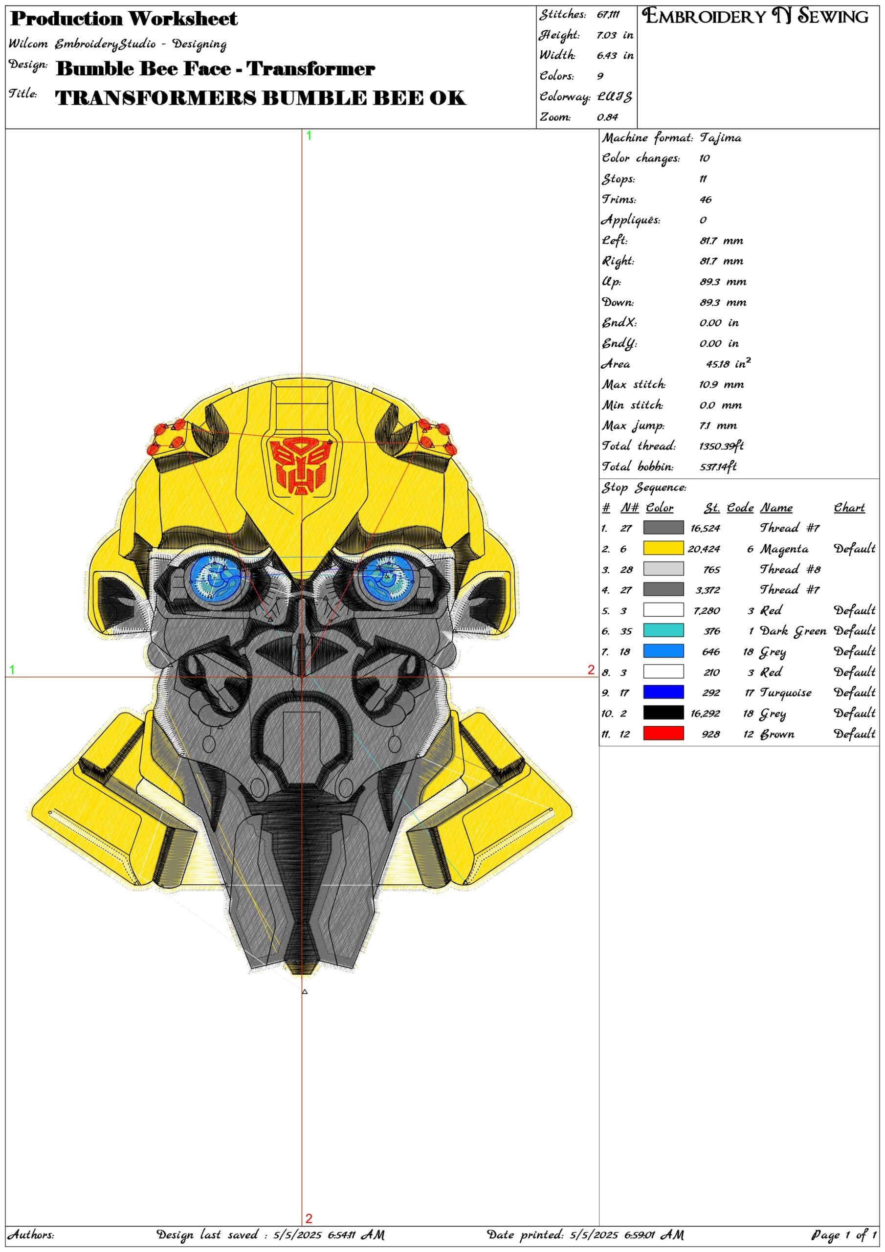 Bumble Bee Face - Transformer- Elegant embroidery design file - instant download — view 3