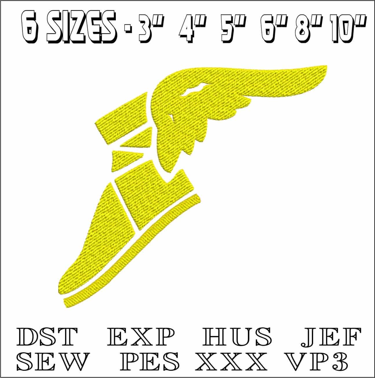 Goodyear Flying shoe- Elegant embroidery design file - instant download — view 2