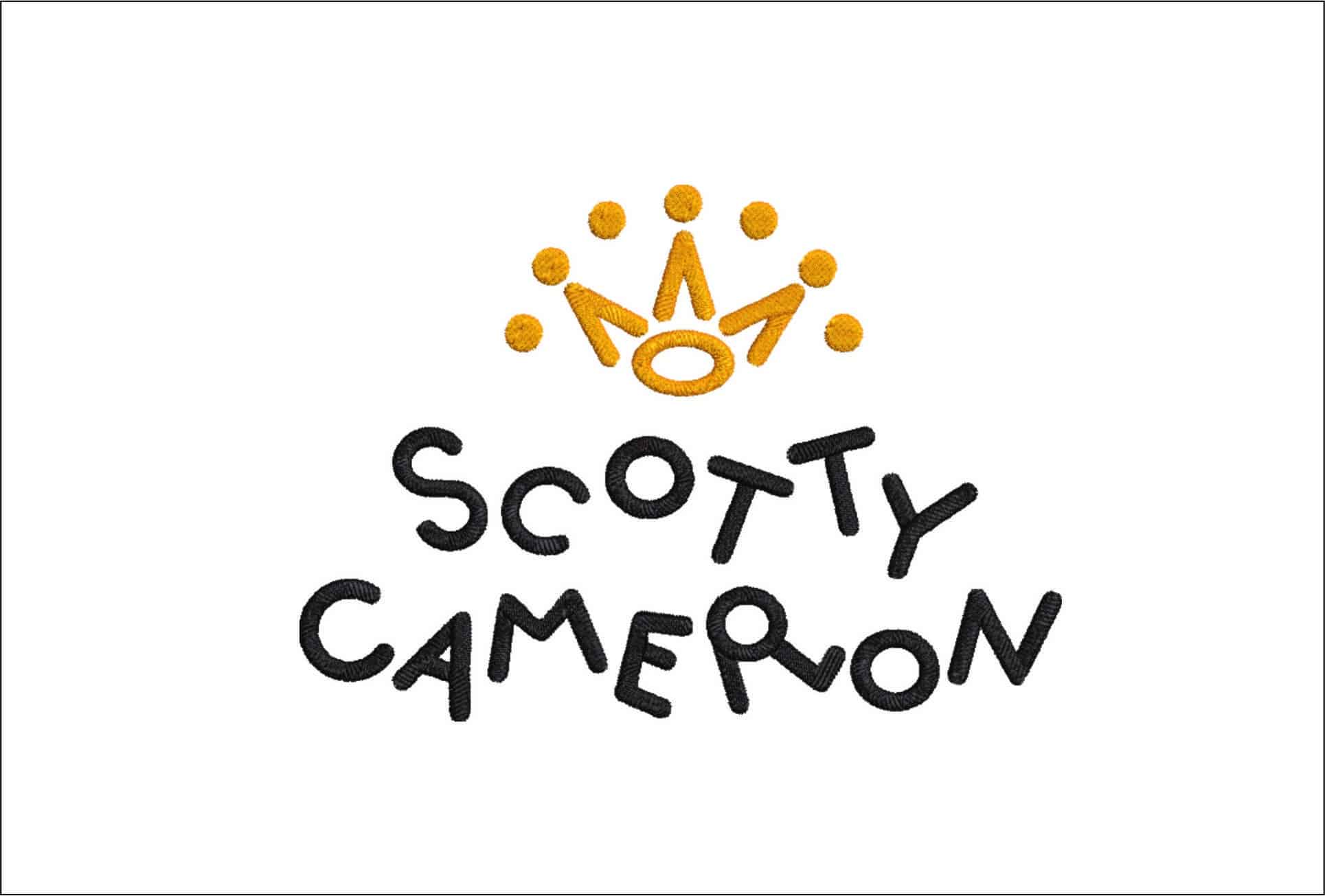 Scotty Cameron with Crown - Tatami and Satin embroidery designs - Putter Golf course Logo design machine pattern — view 3