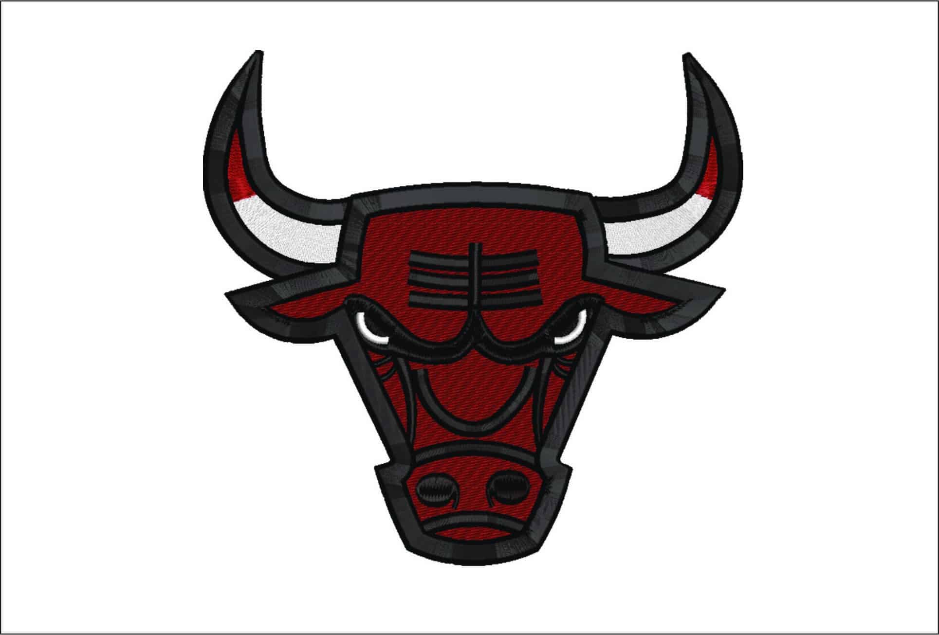 Chicago Bulls Face Original- Elegant embroidery design file - instant download