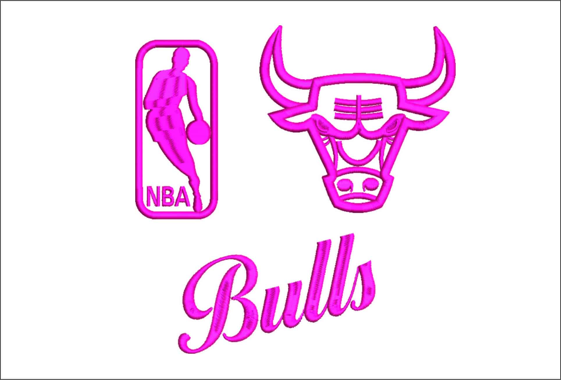 Chicago Bulls NBA Ladies- Elegant embroidery design file - instant download