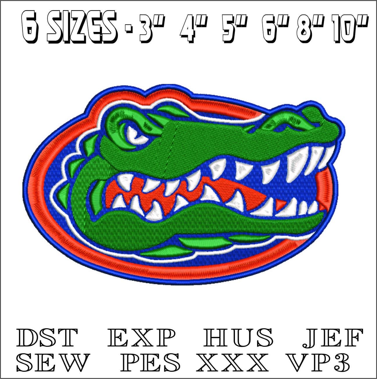 Florida Gators embroidery design - University of Florida embroidery machine pattern embroidery file - instant download in a frame — view 2