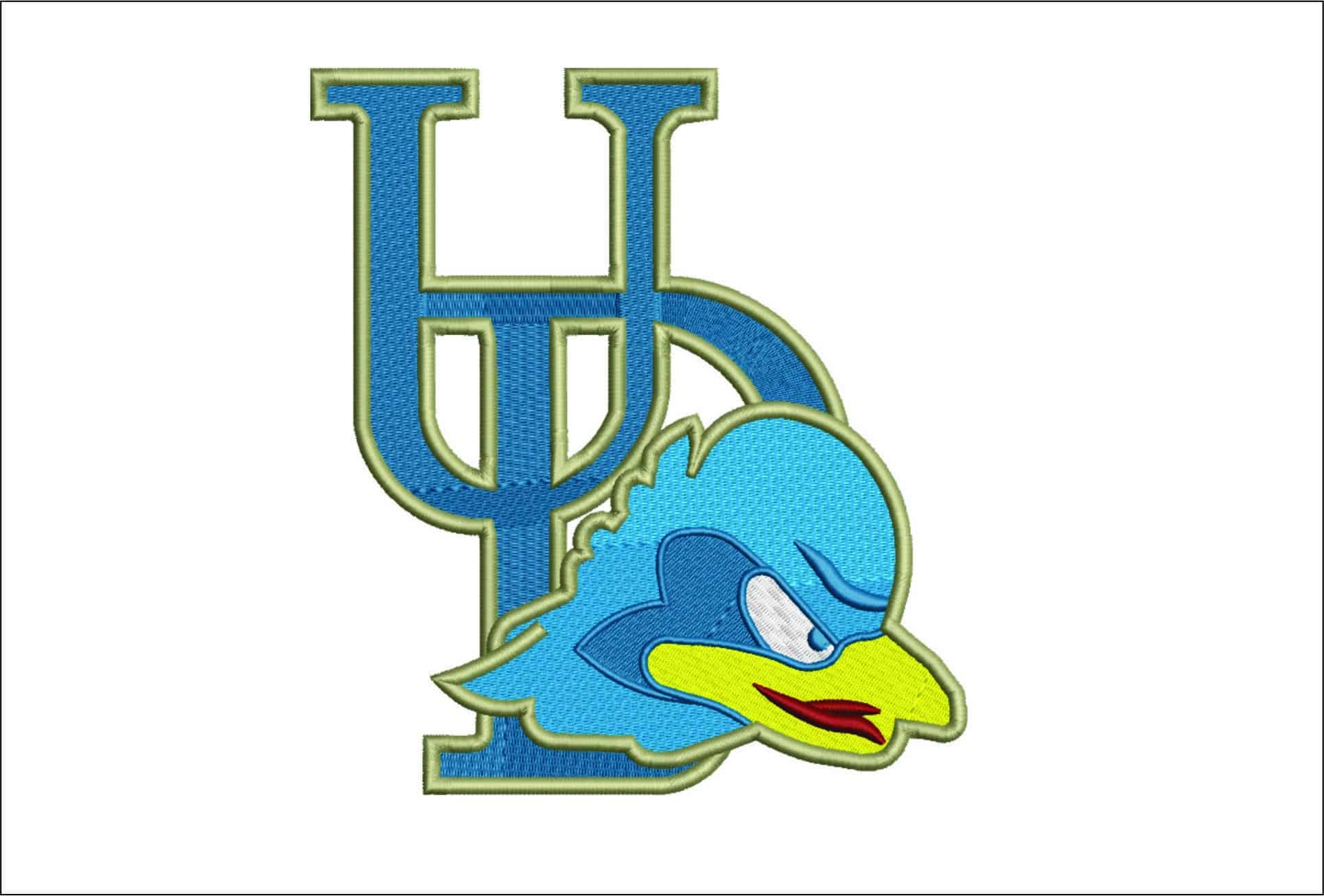 Blue Hens Delaware embroidery design - Delaware University embroidery machine pattern embroidery file - instant download in a frame