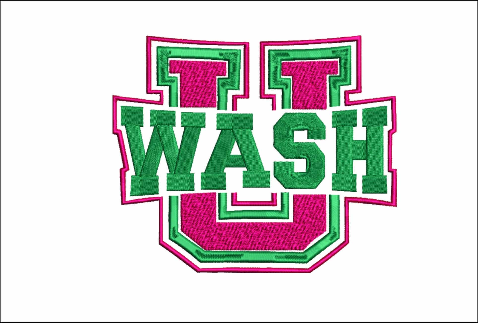 Washington University embroidery design - Washington University embroidery machine pattern embroidery file - instant download in a frame