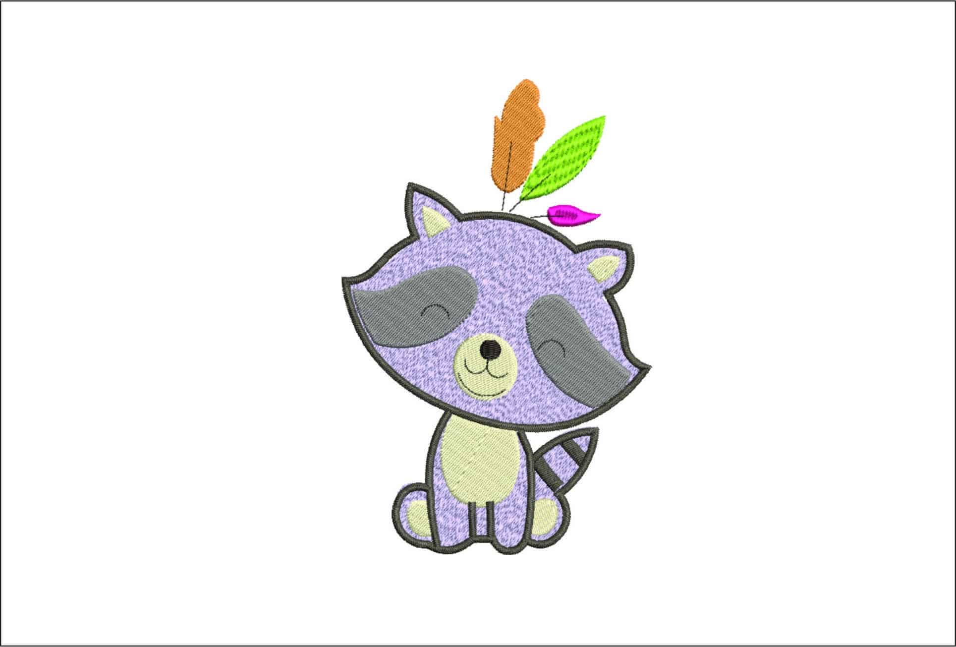 Cute Children dog with Feathers- Elegant embroidery design file - instant download