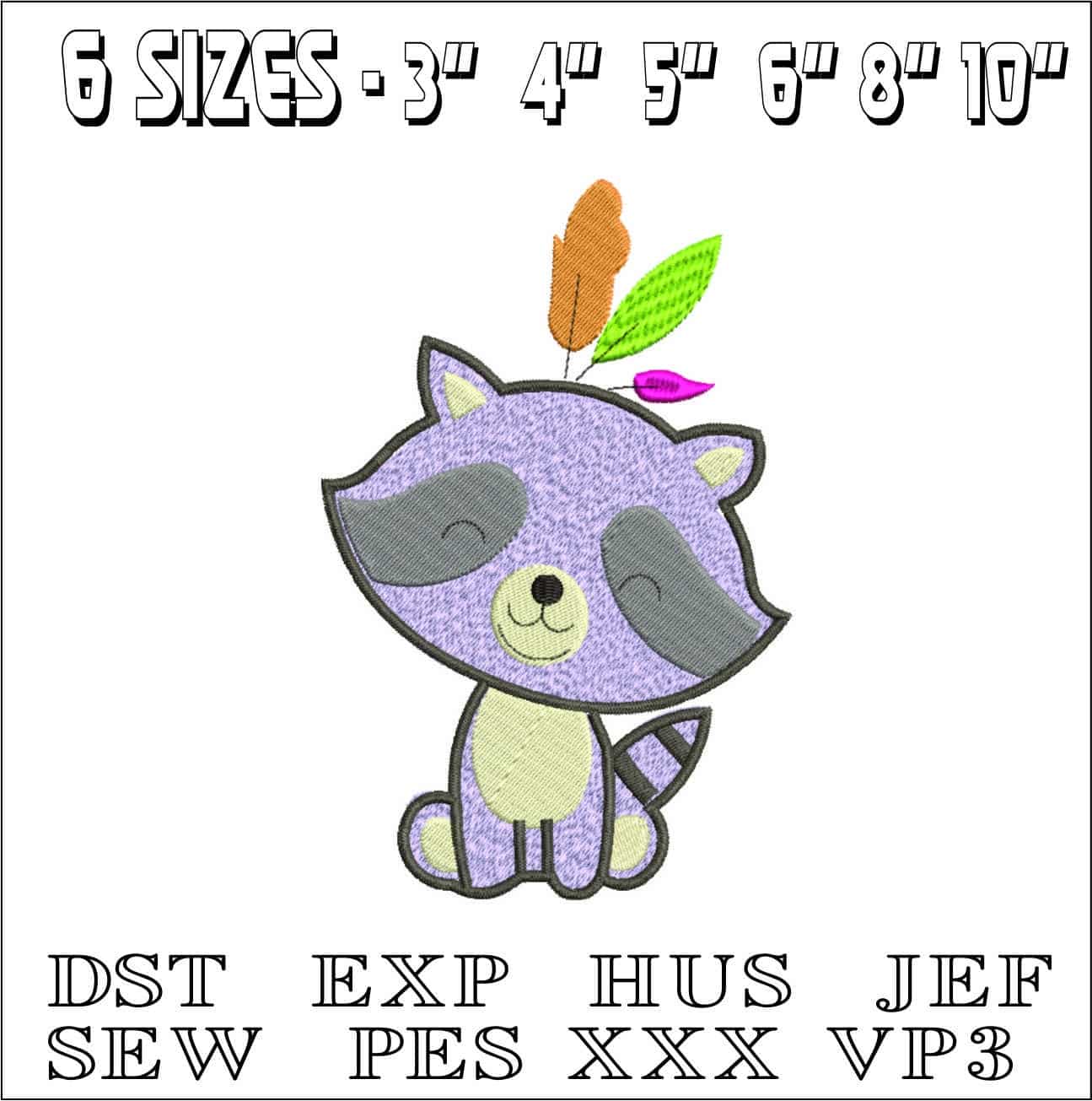 Cute Children dog with Feathers- Elegant embroidery design file - instant download — view 2