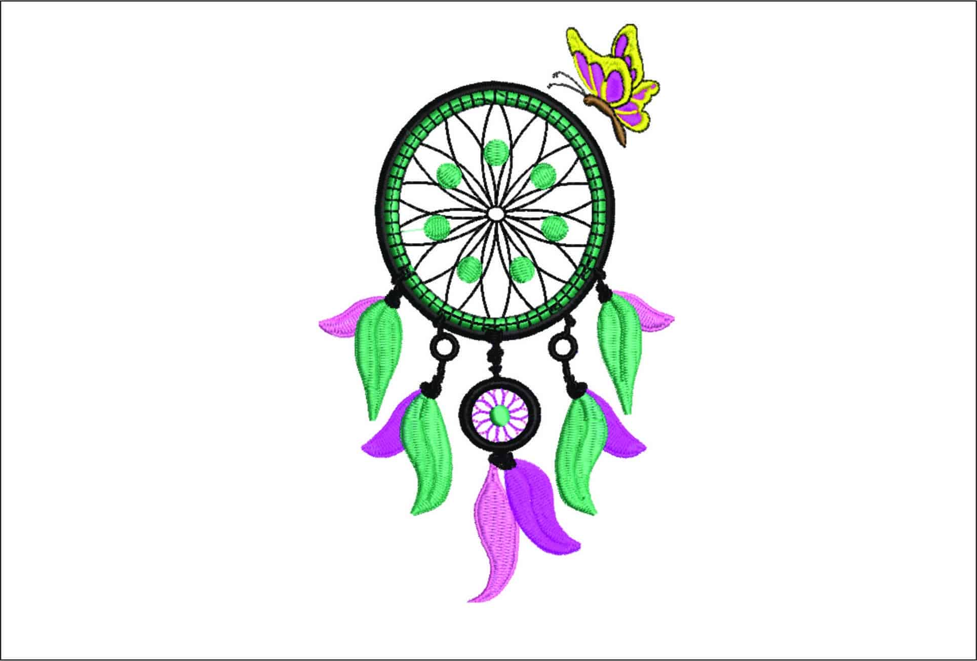 Dream Catcher- Elegant embroidery design file - instant download