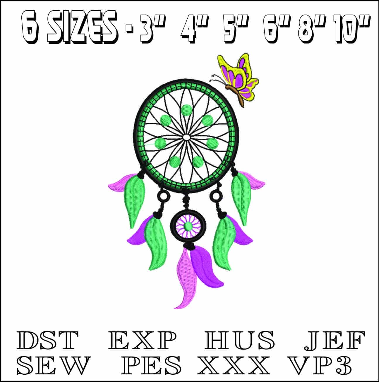 Dream Catcher- Elegant embroidery design file - instant download — view 2