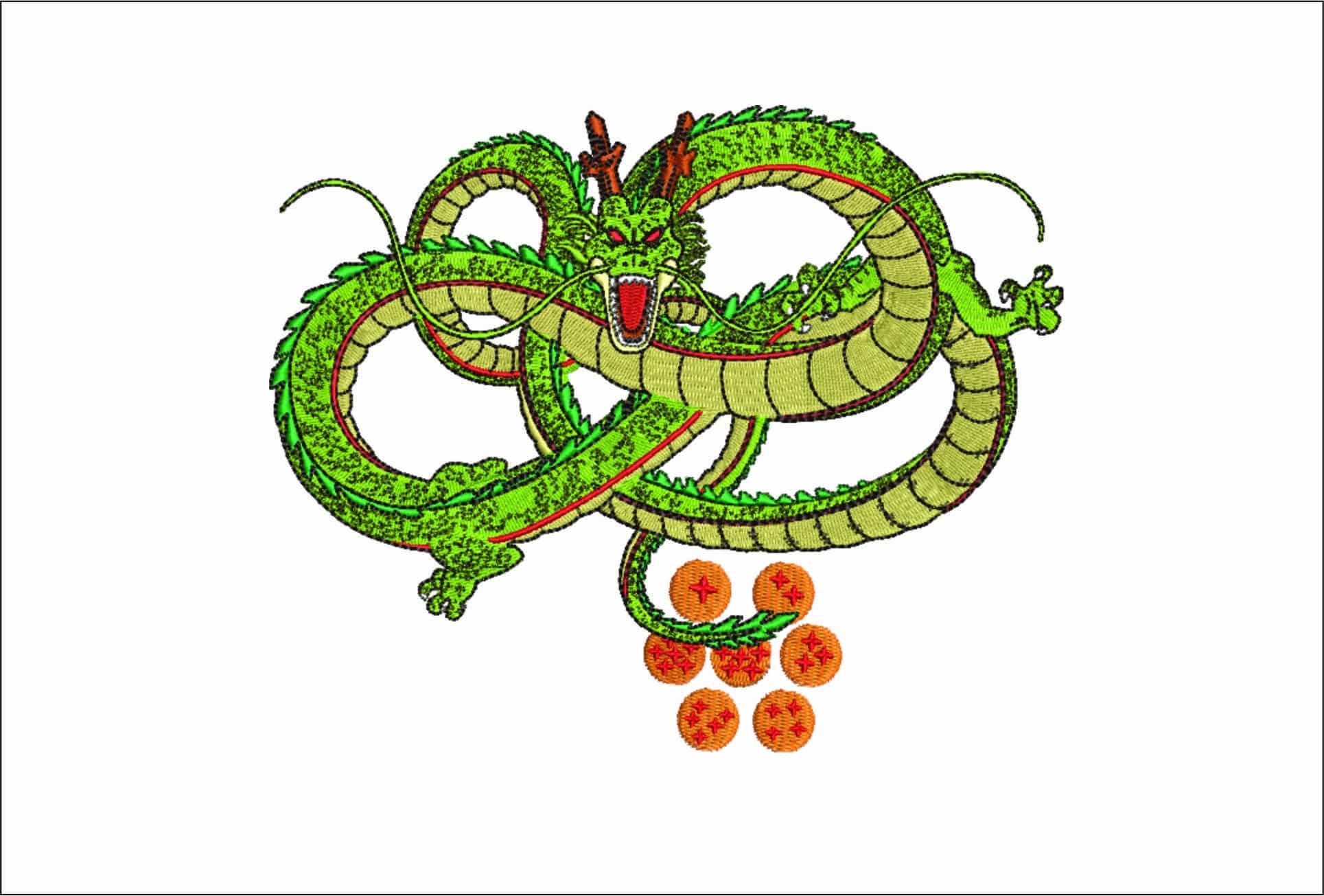 Emblem Dragon Balls-Elegant embroidery design file - instant download