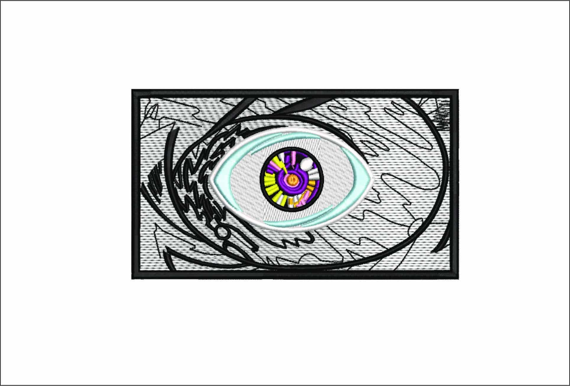 Eye - Anime-Elegant embroidery design file - instant download