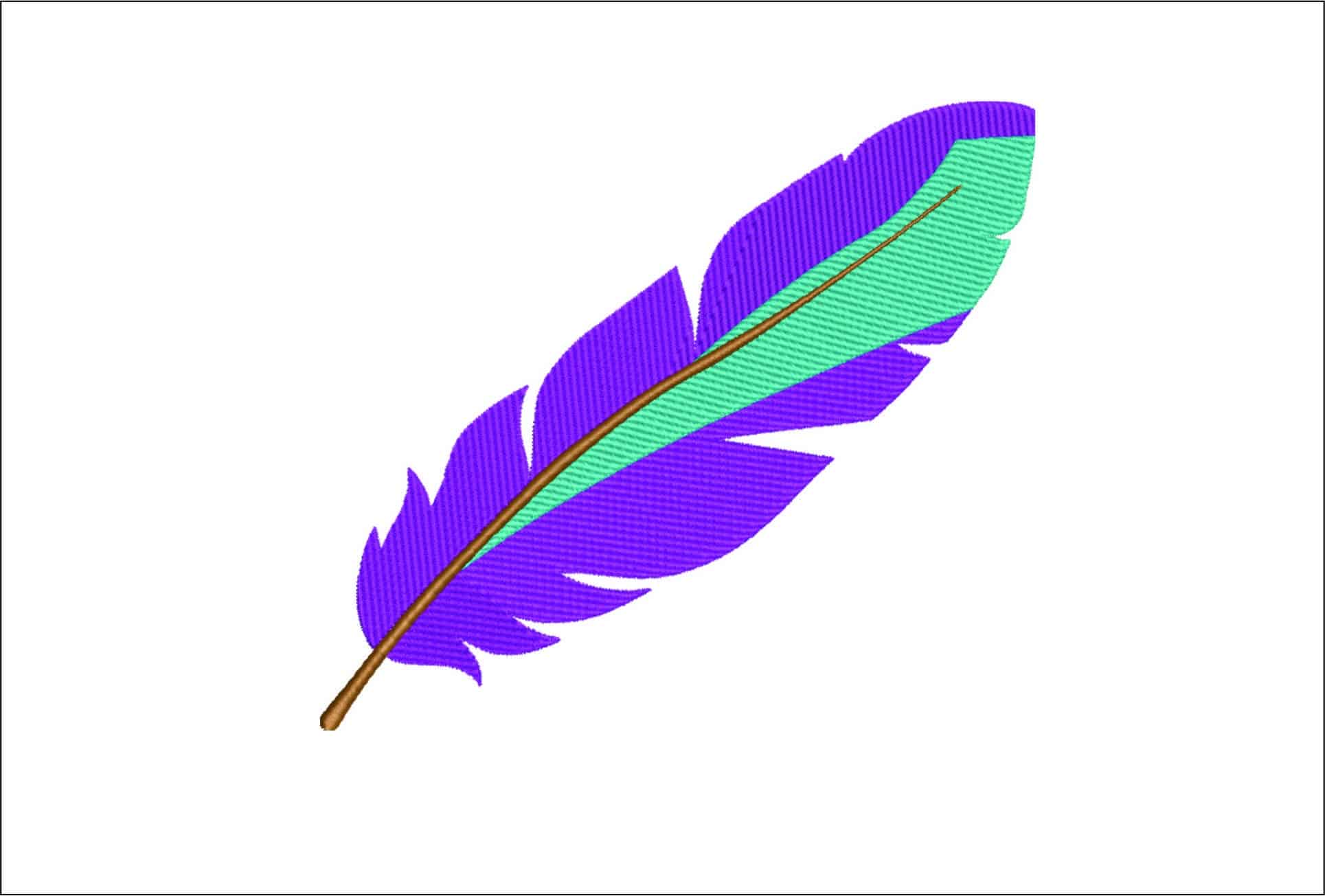 Feather-Elegant embroidery design file - instant download