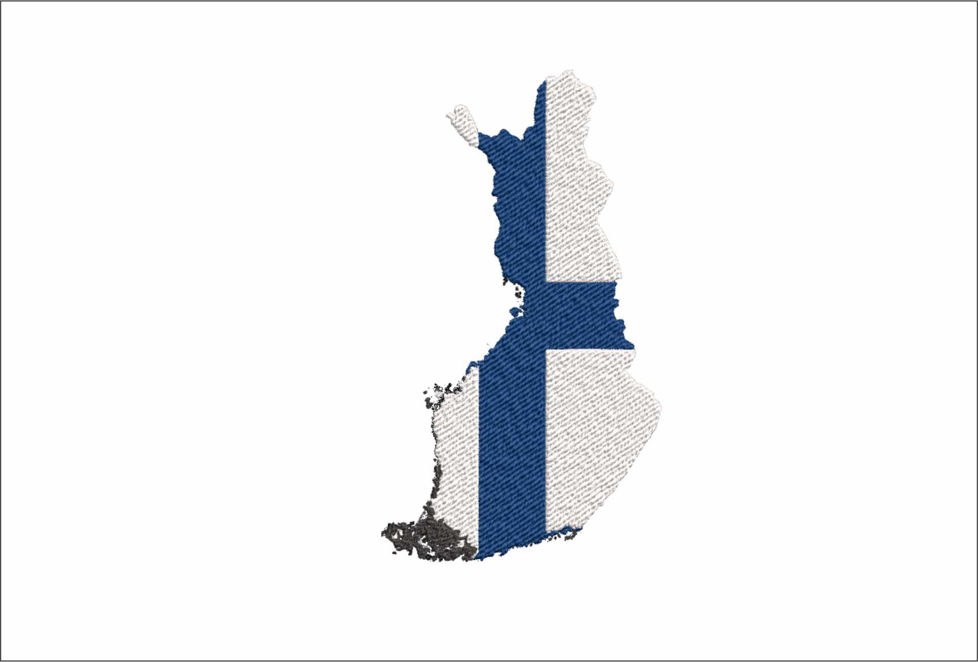 Finland Map- Elegant embroidery design file - instant download