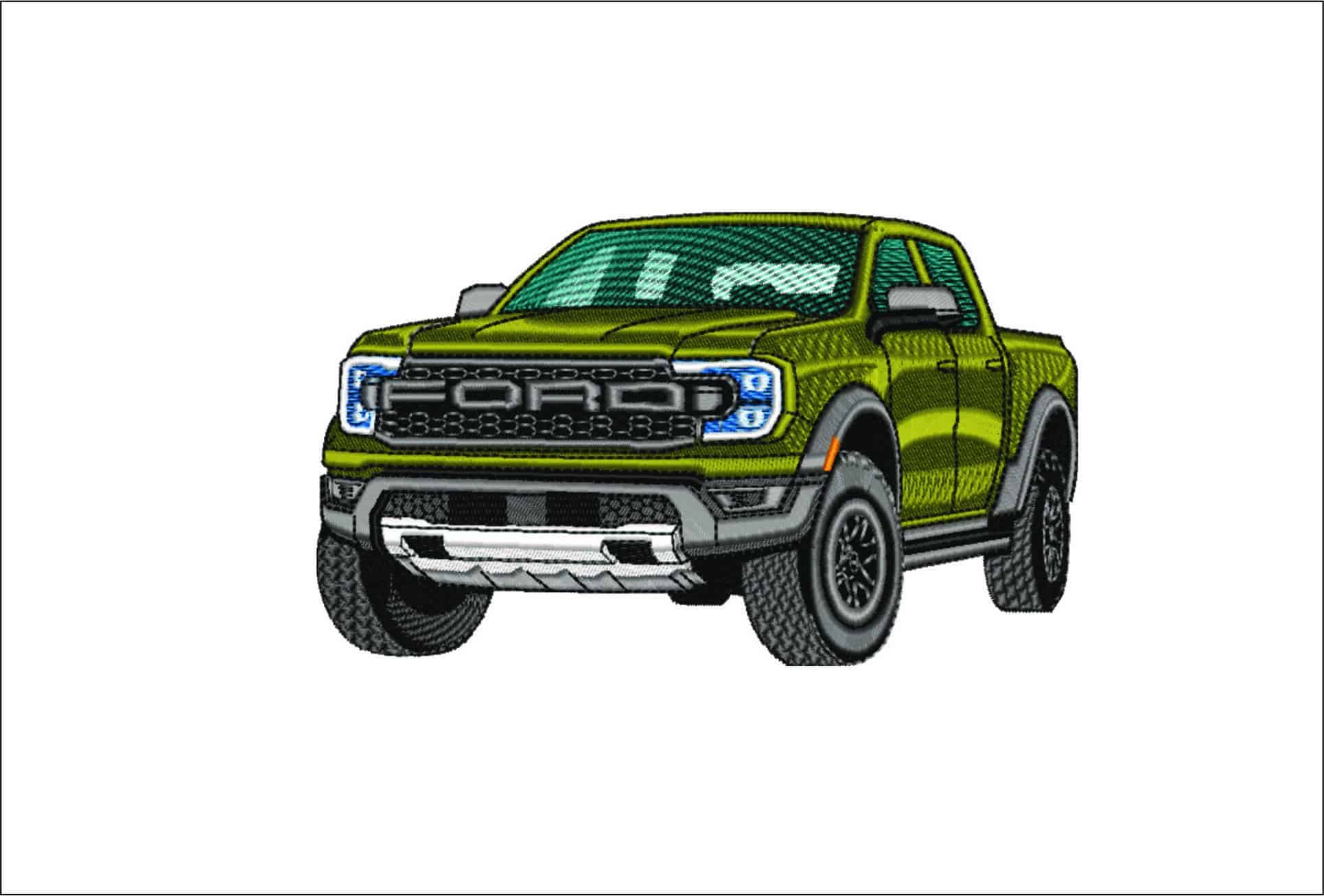 Ford F150 Truck-Elegant embroidery design file - instant download