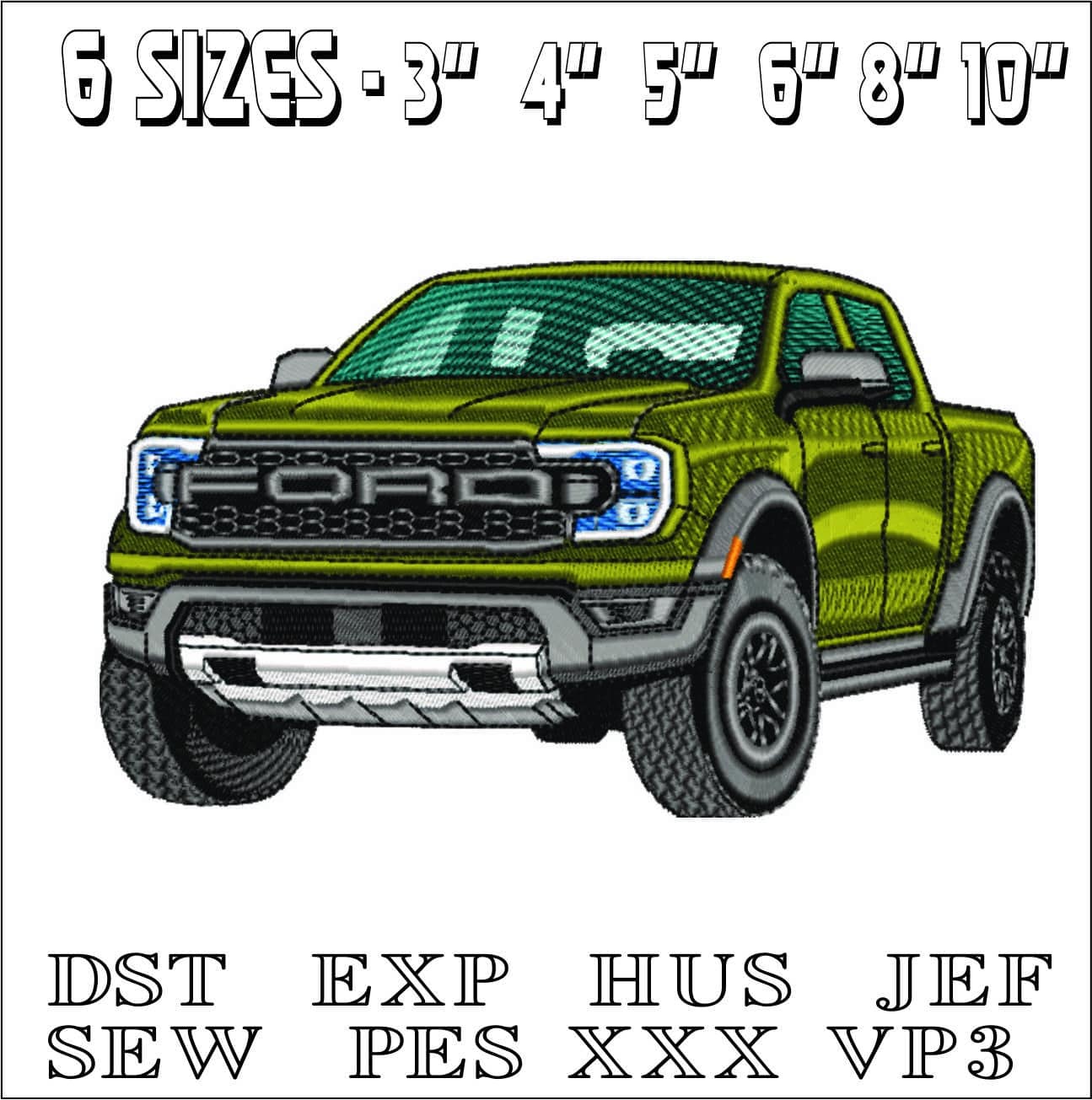 Ford F150 Truck-Elegant embroidery design file - instant download — view 2