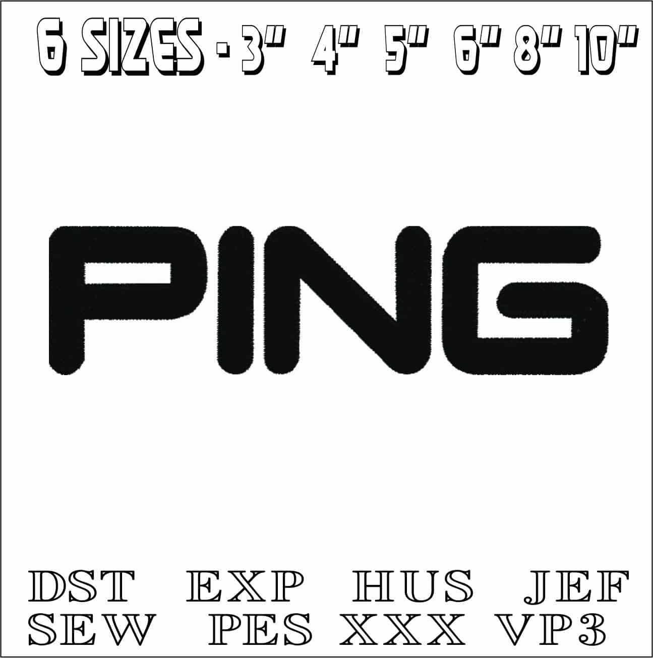 Ping Golf Equipment - Tatami embroidery designs - Putter Golf Logo design machine pattern — view 2