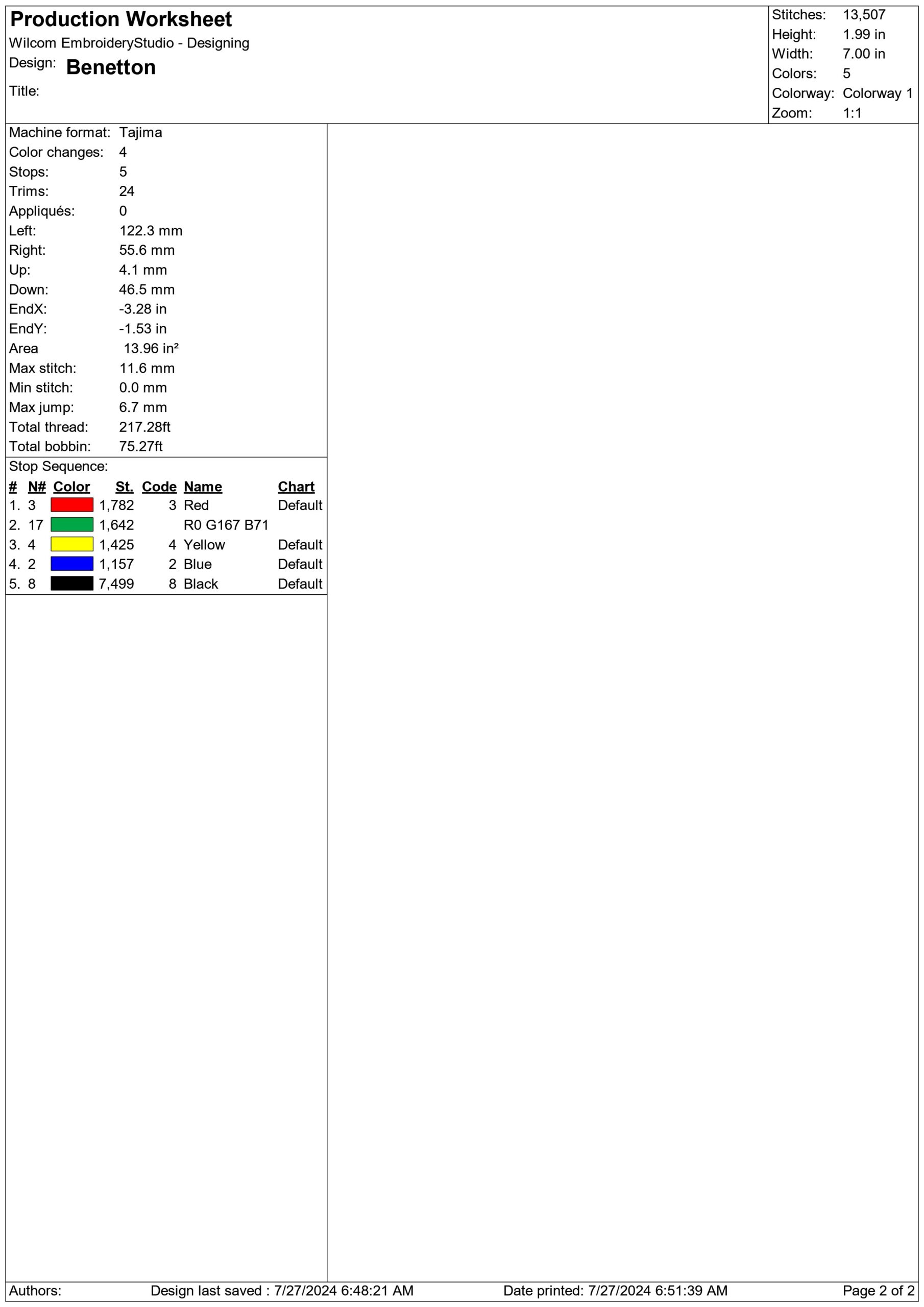Benetton Formula 1- Elegant embroidery design file - instant download — view 4