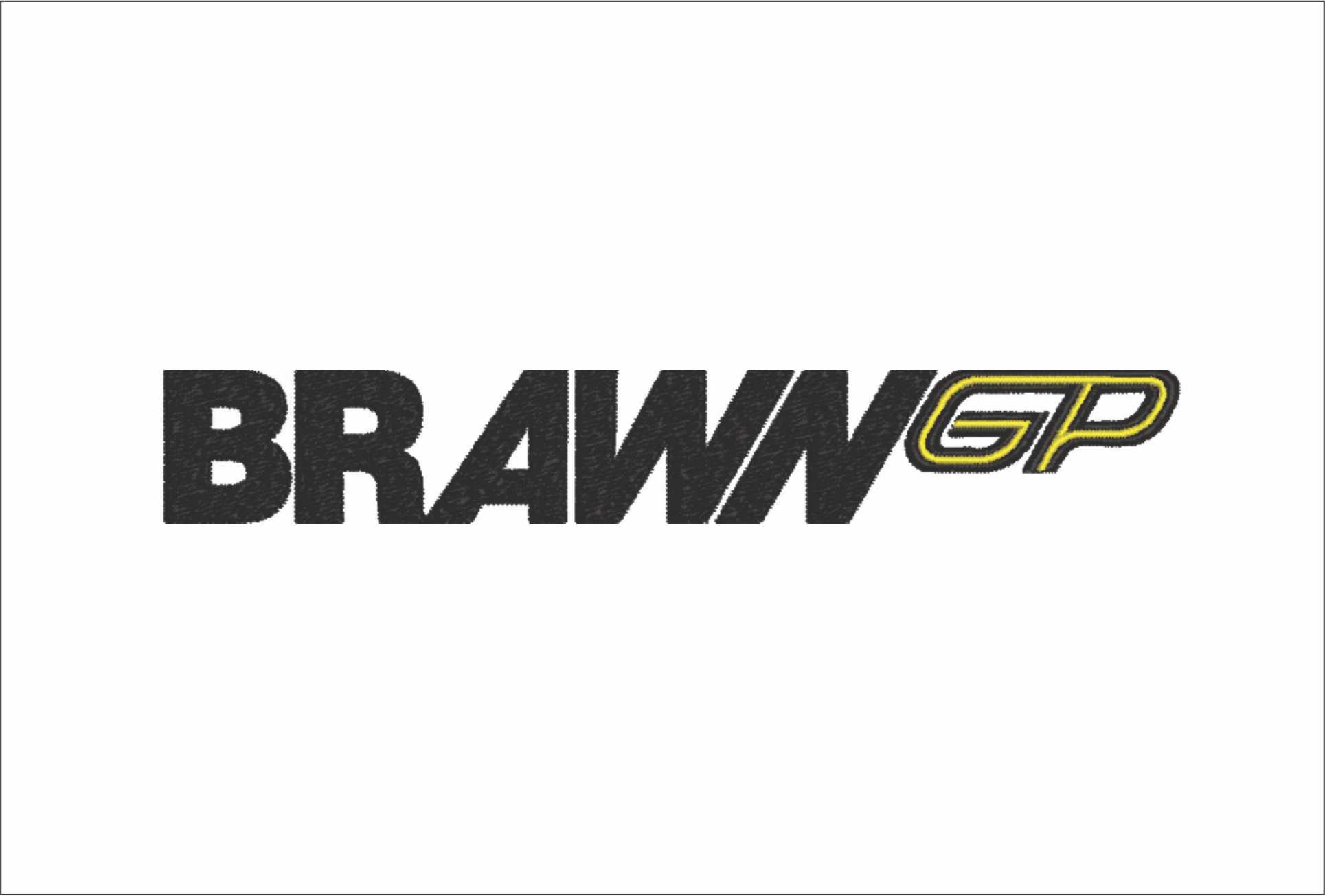 Brawn Formula 1- Elegant embroidery design file - instant download