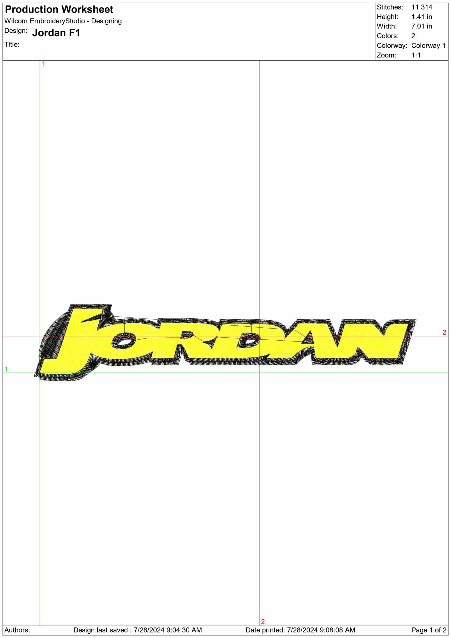 Jordan Formula 1- Elegant embroidery design file - instant download — view 4