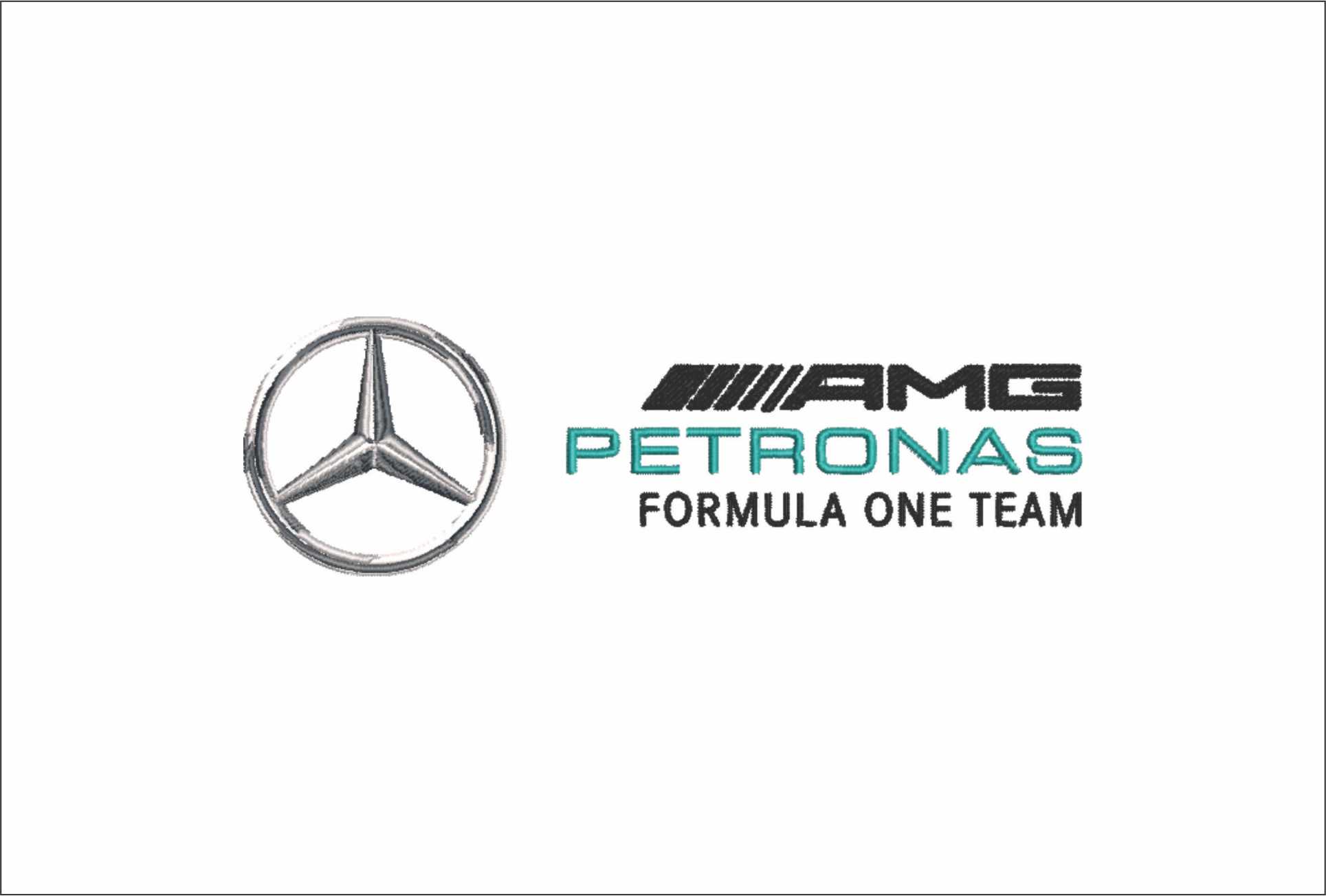 Mercedes Formula 1- Elegant embroidery design file - instant download