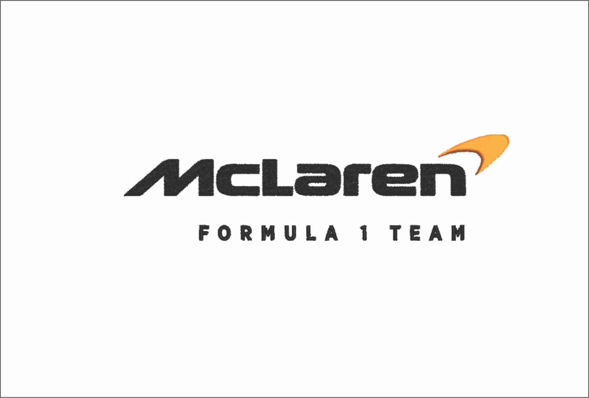 McLaren Formula 1- Elegant embroidery design file - instant download