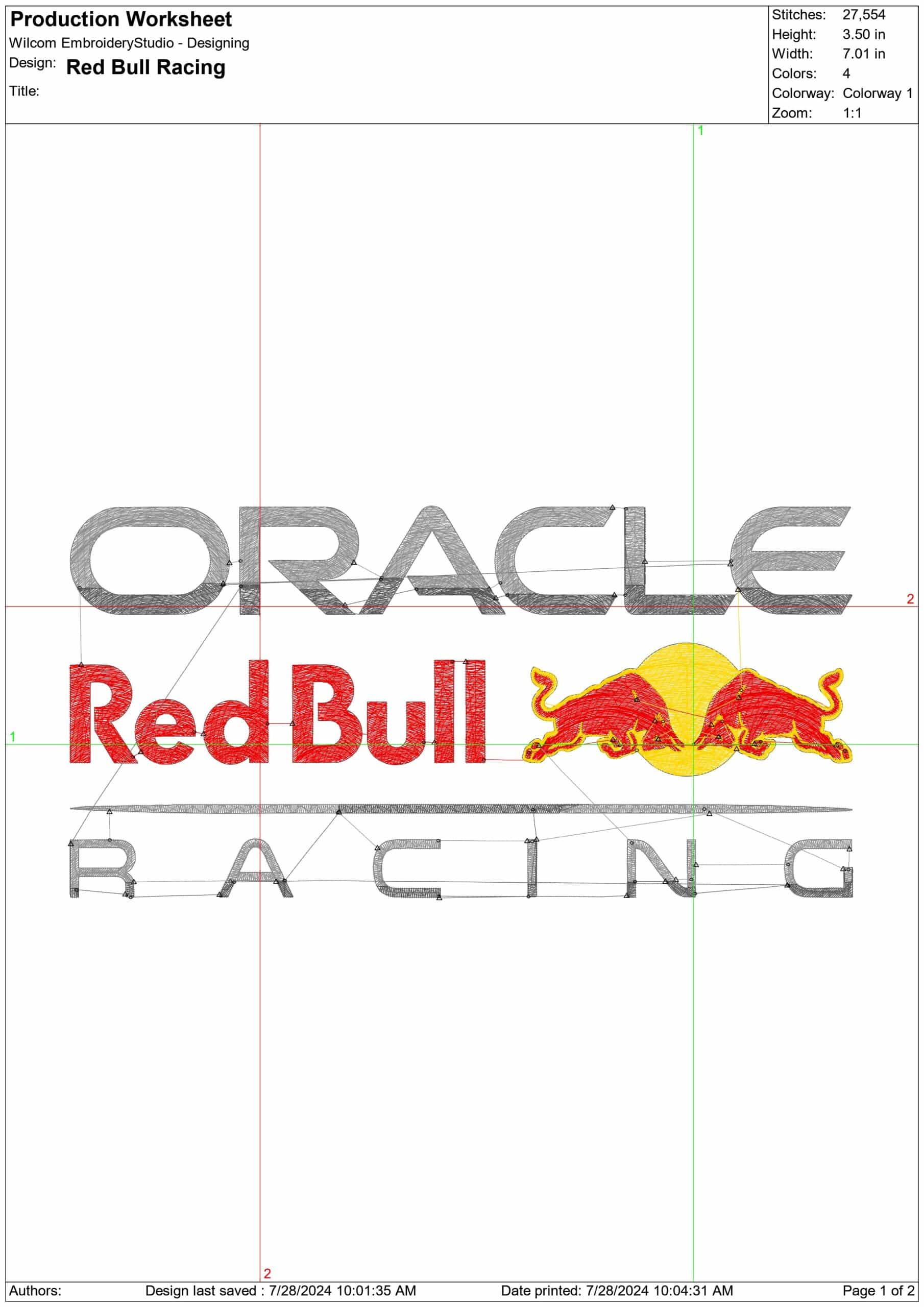 Red Bull Formula 1- Elegant embroidery design file - instant download — view 4