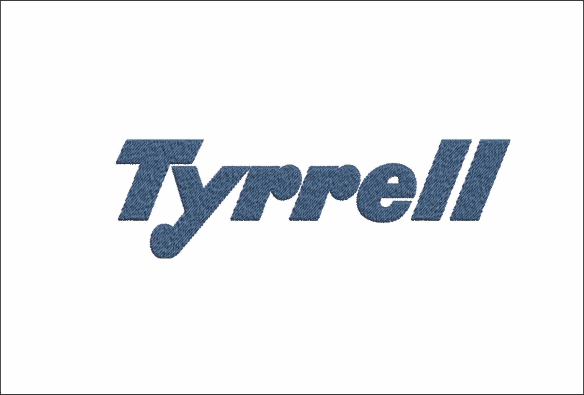 Tyrrell Formula 1- Elegant embroidery design file - instant download
