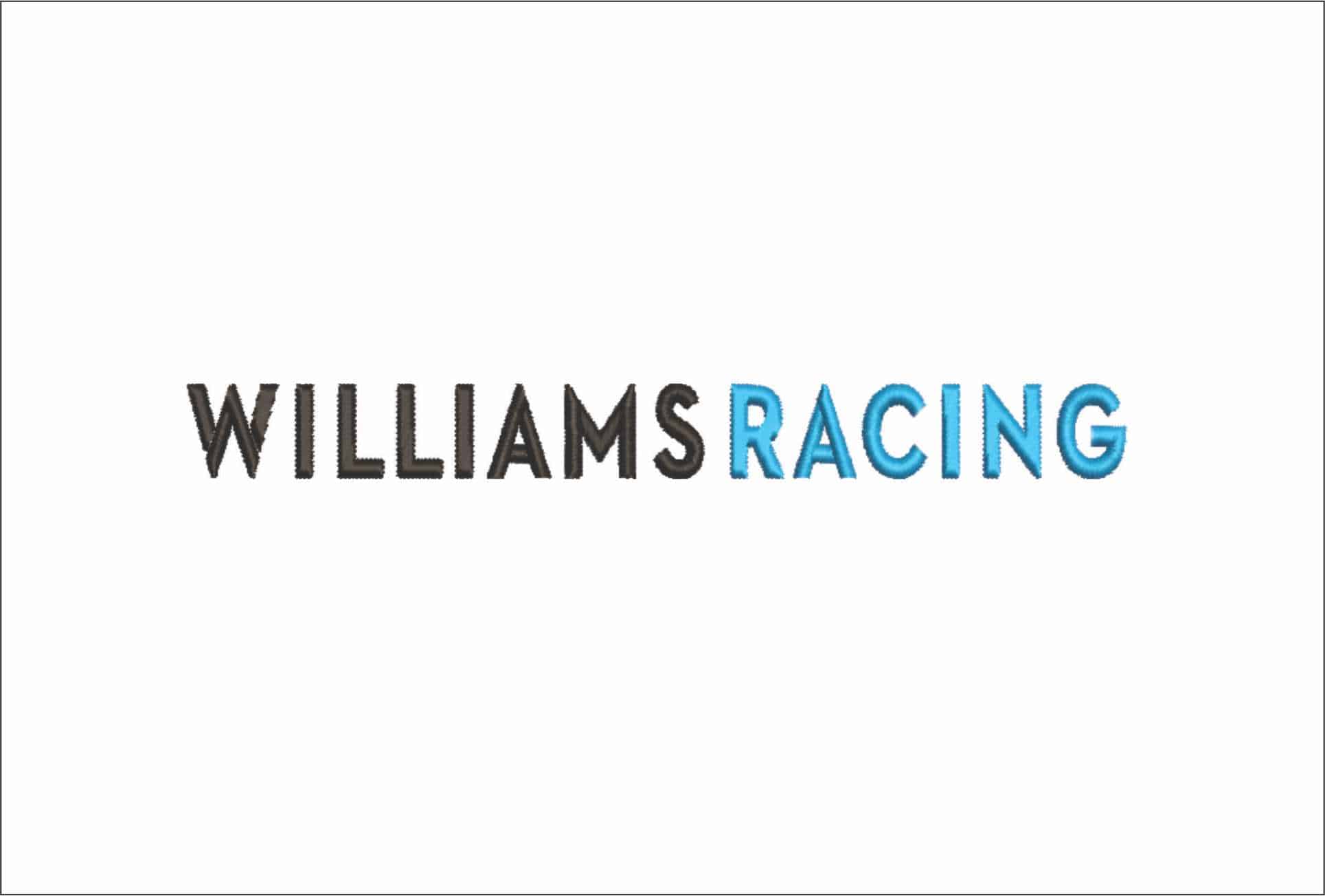 Williams Formula 1- Elegant embroidery design file - instant download