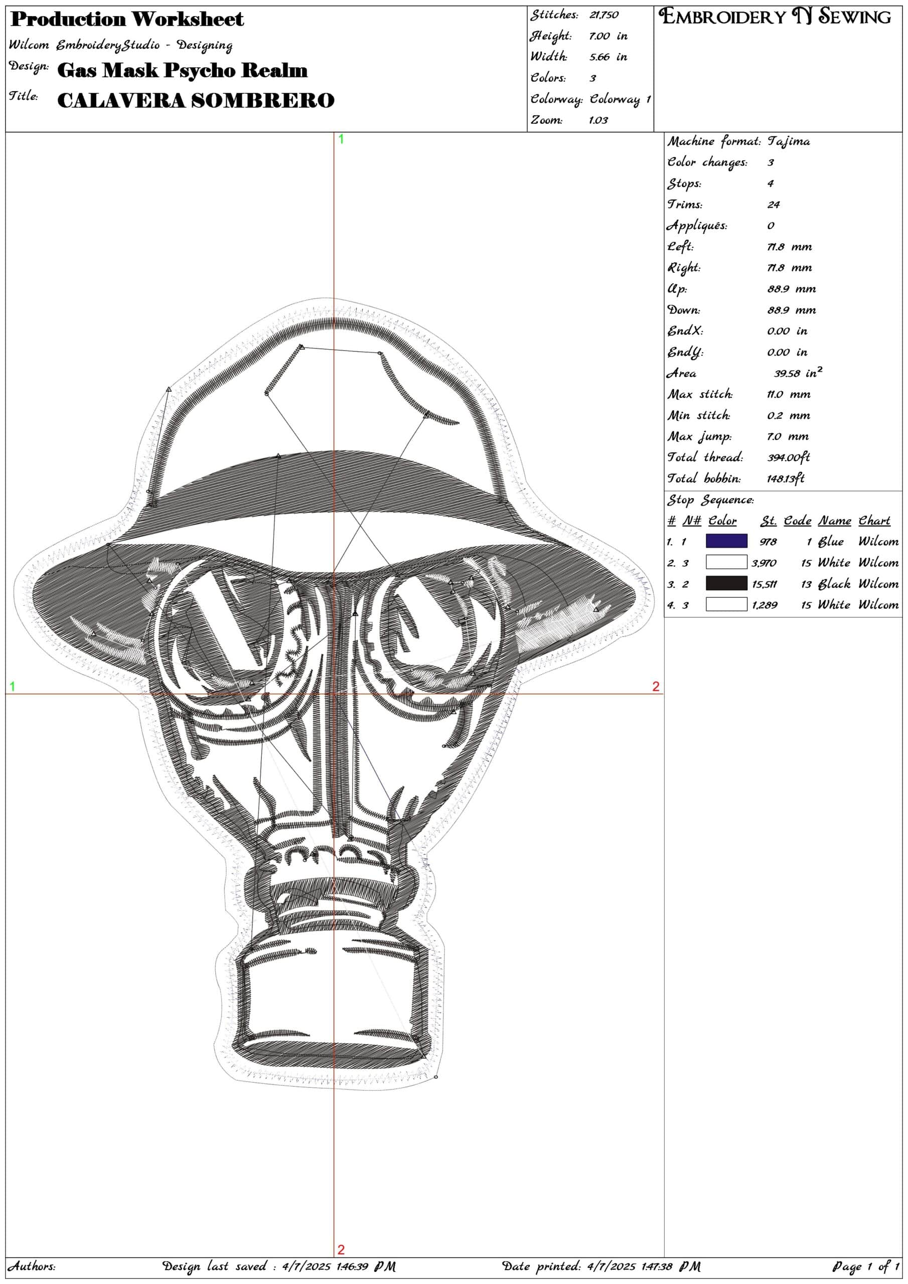 Gas Mask Psycho Realm Formula 1- Elegant embroidery design file - instant download — view 3