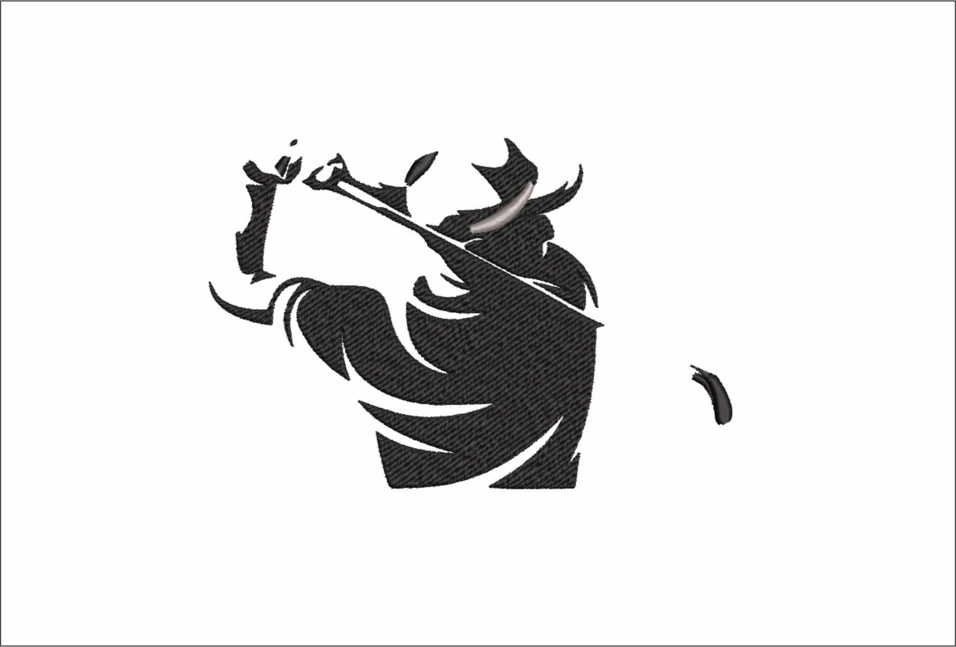 Golf Swing shilo- Elegant embroidery design file - instant download